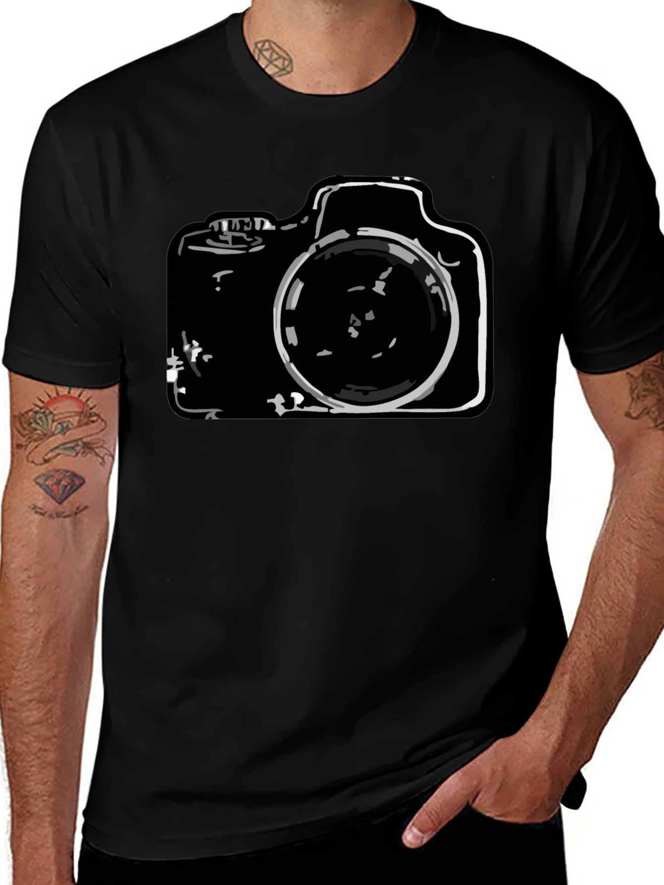 Camera Graphic Black T-Shirt