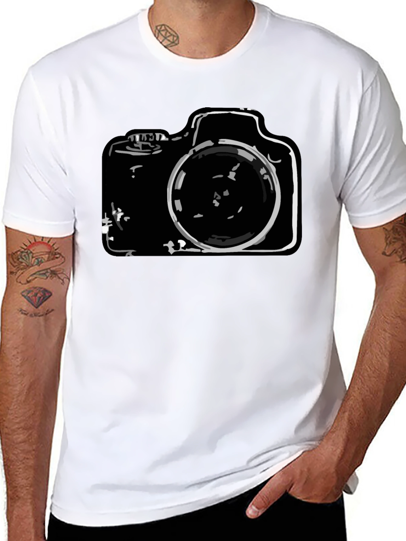 Camera Graphic Black T-Shirt