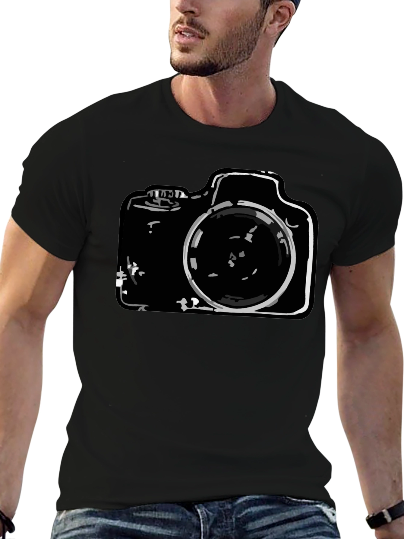 Camera Graphic Black T-Shirt