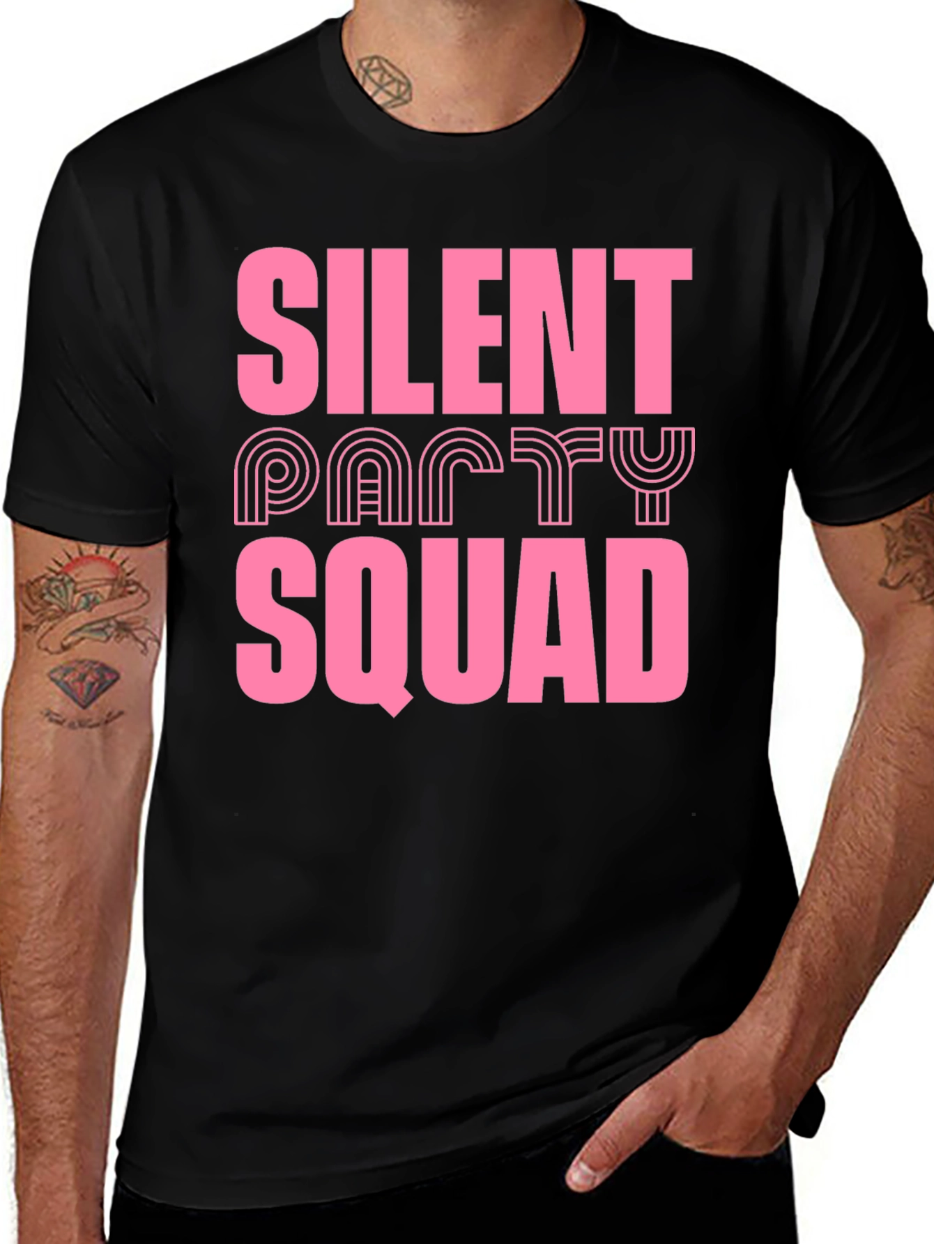 Silent Party Squad Graphic T-Shirt