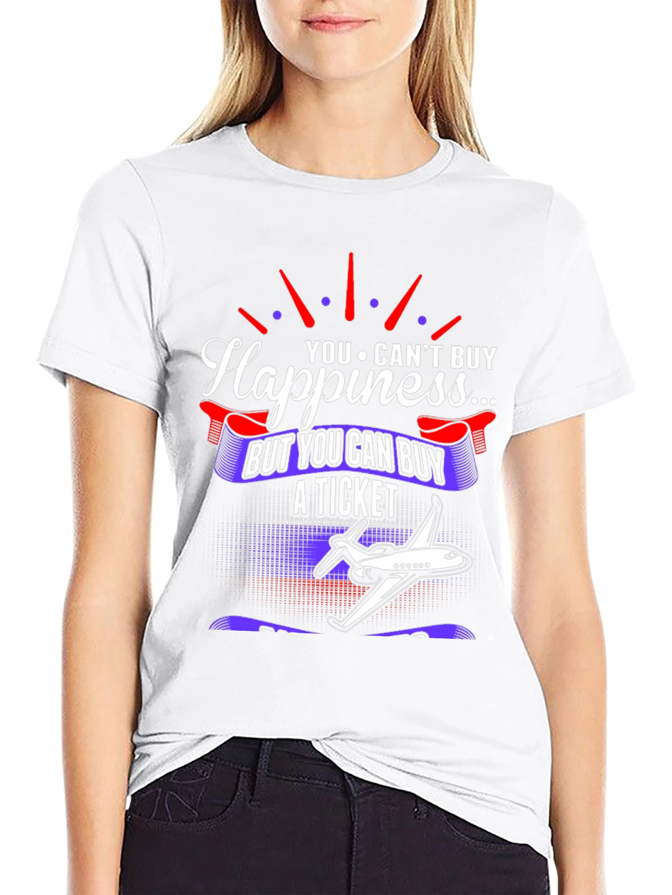 Happiness Ticket Airplane T-Shirt