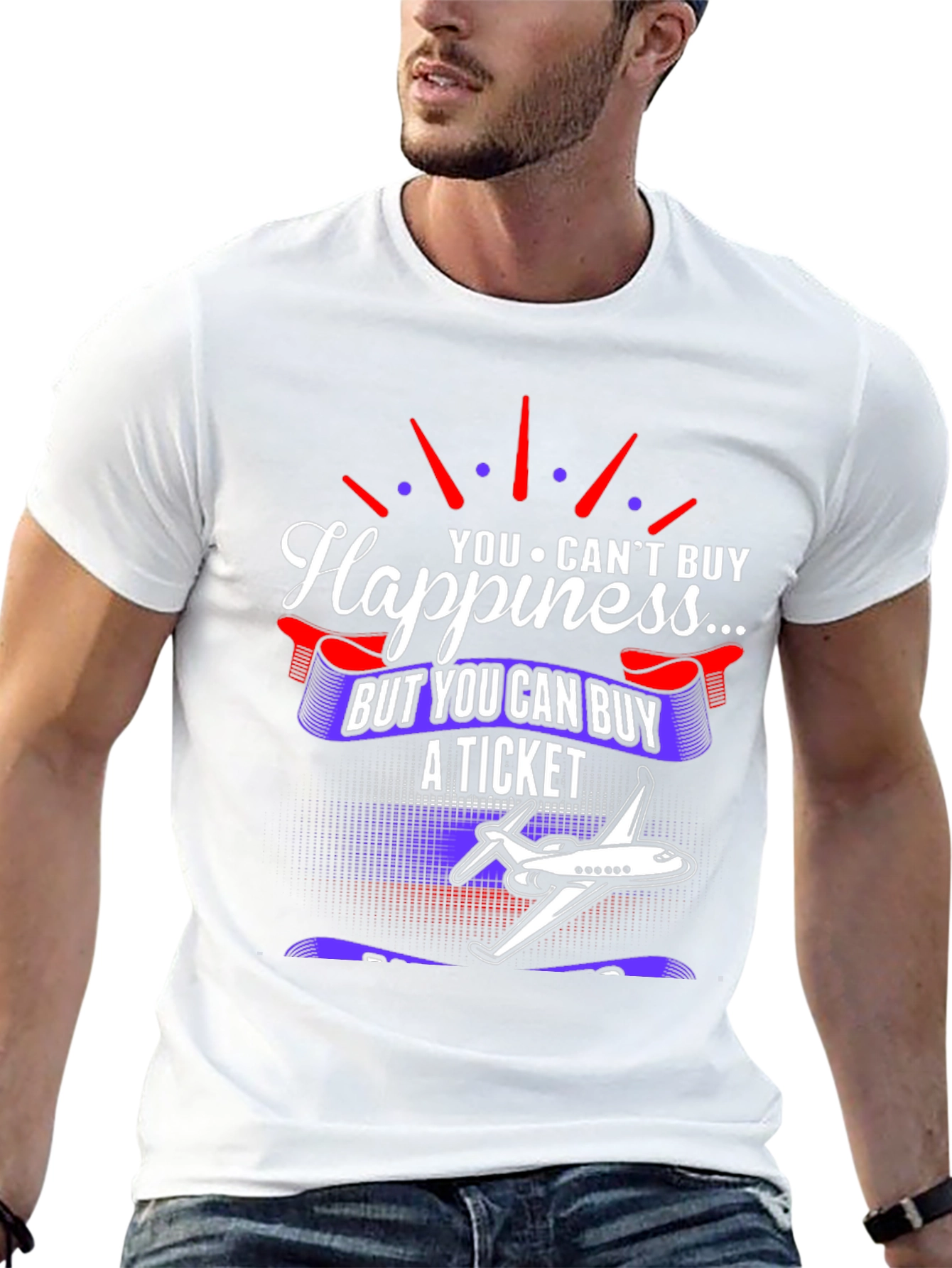 Happiness Ticket Airplane T-Shirt
