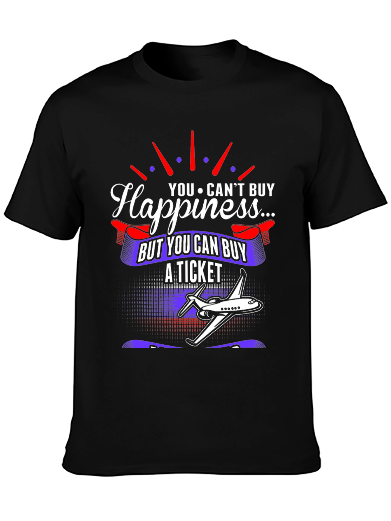 Happiness Ticket Airplane T-Shirt