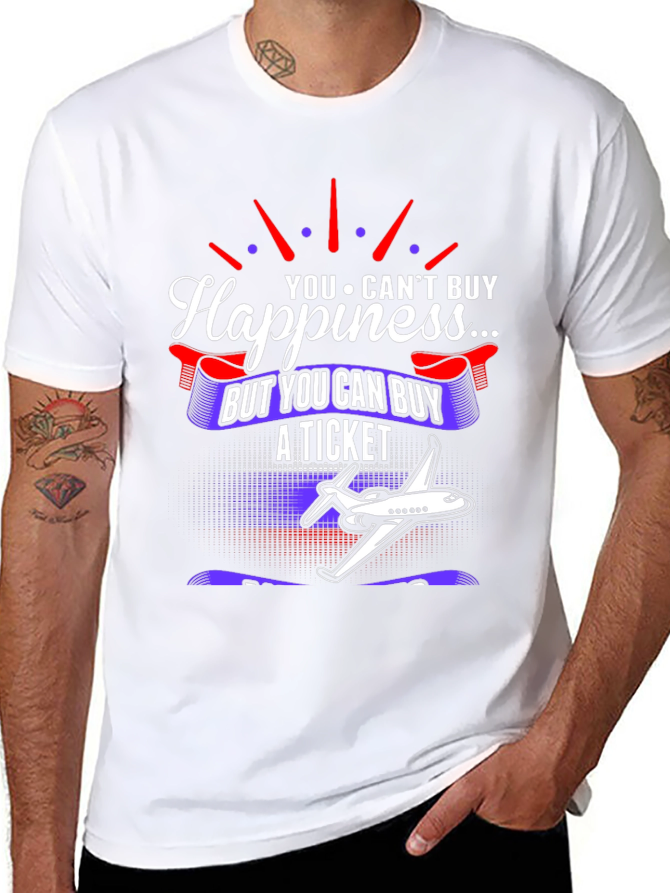 Happiness Ticket Airplane T-Shirt