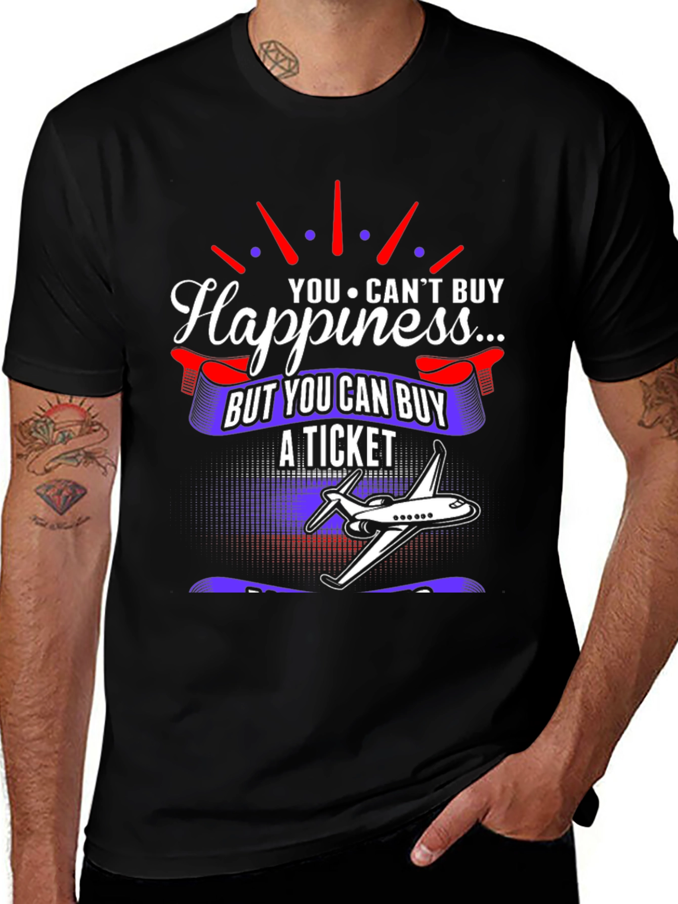 Happiness Ticket Airplane T-Shirt