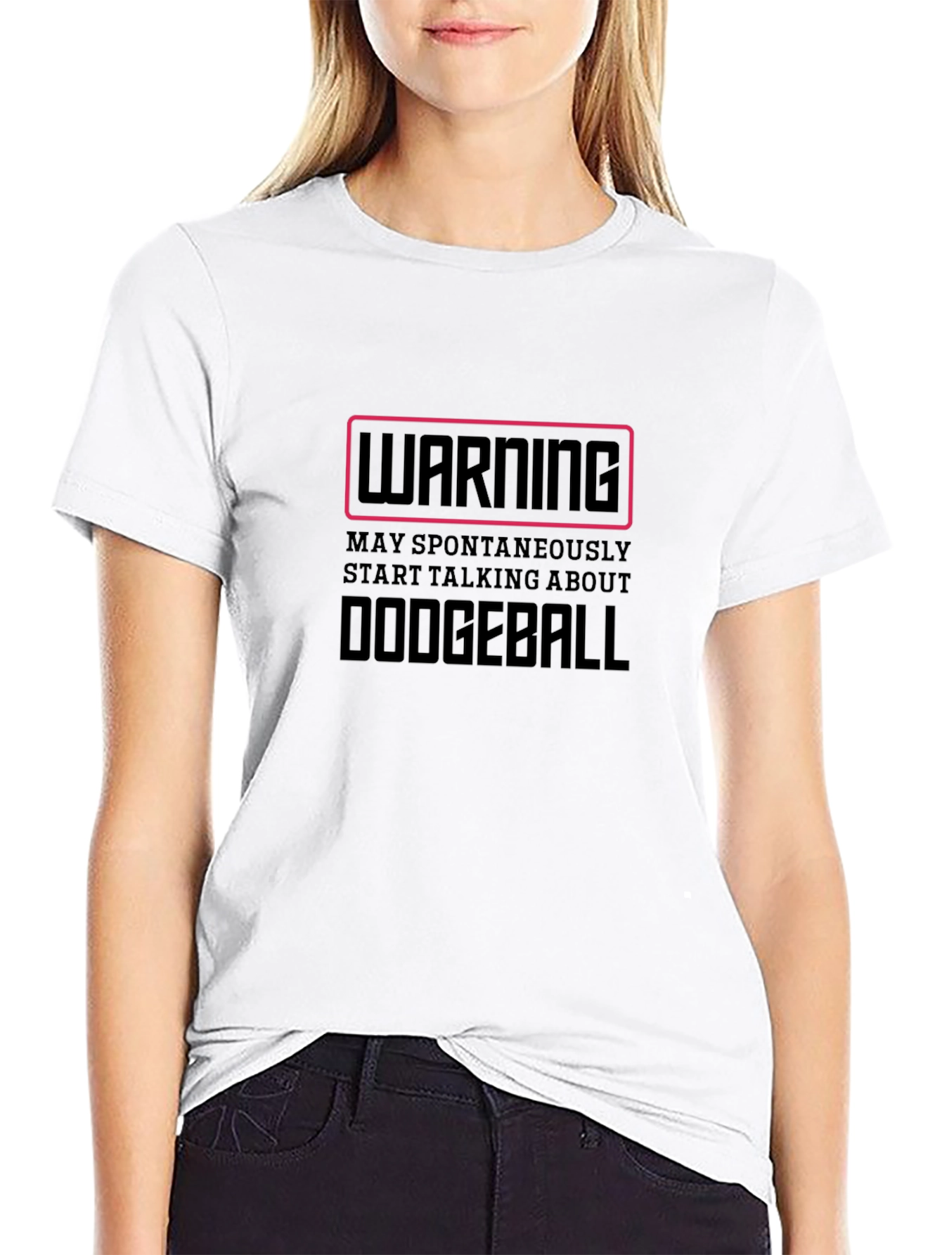 Dodgeball Warning T-Shirt - Funny & Bold!