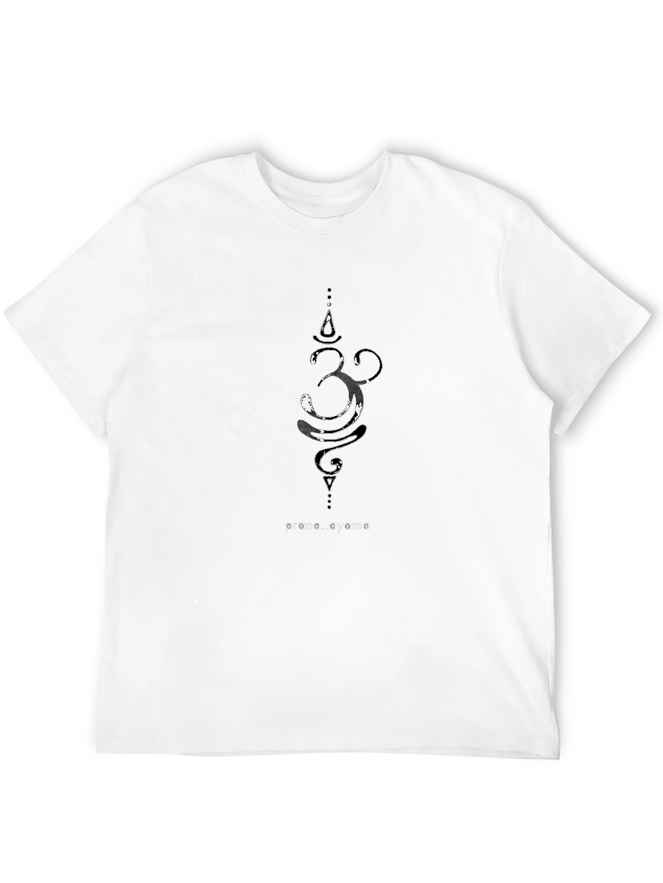 Pranayama Graphic Tee - Black Cotton Yoga Shirt