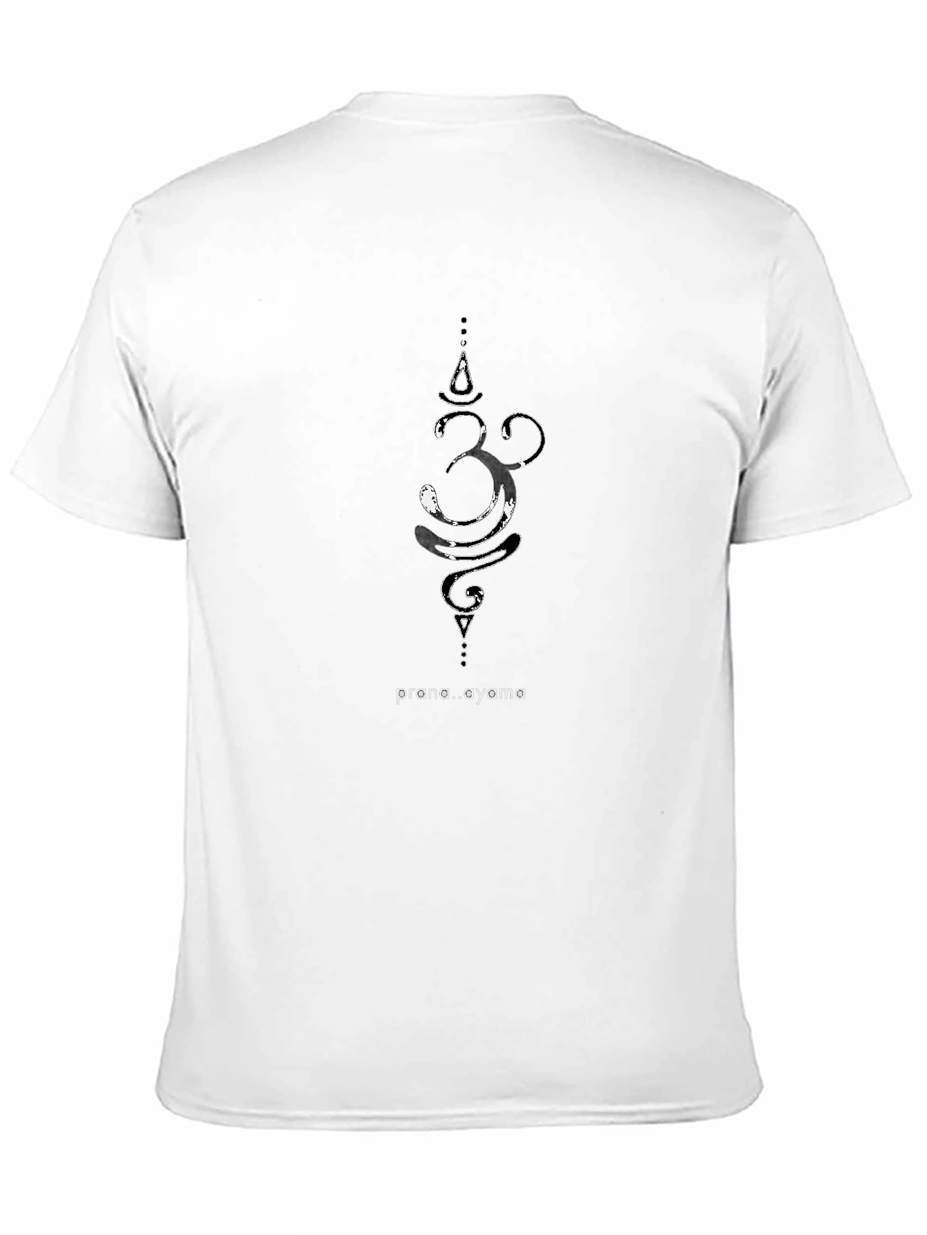 Pranayama Graphic Tee - Black Cotton Yoga Shirt
