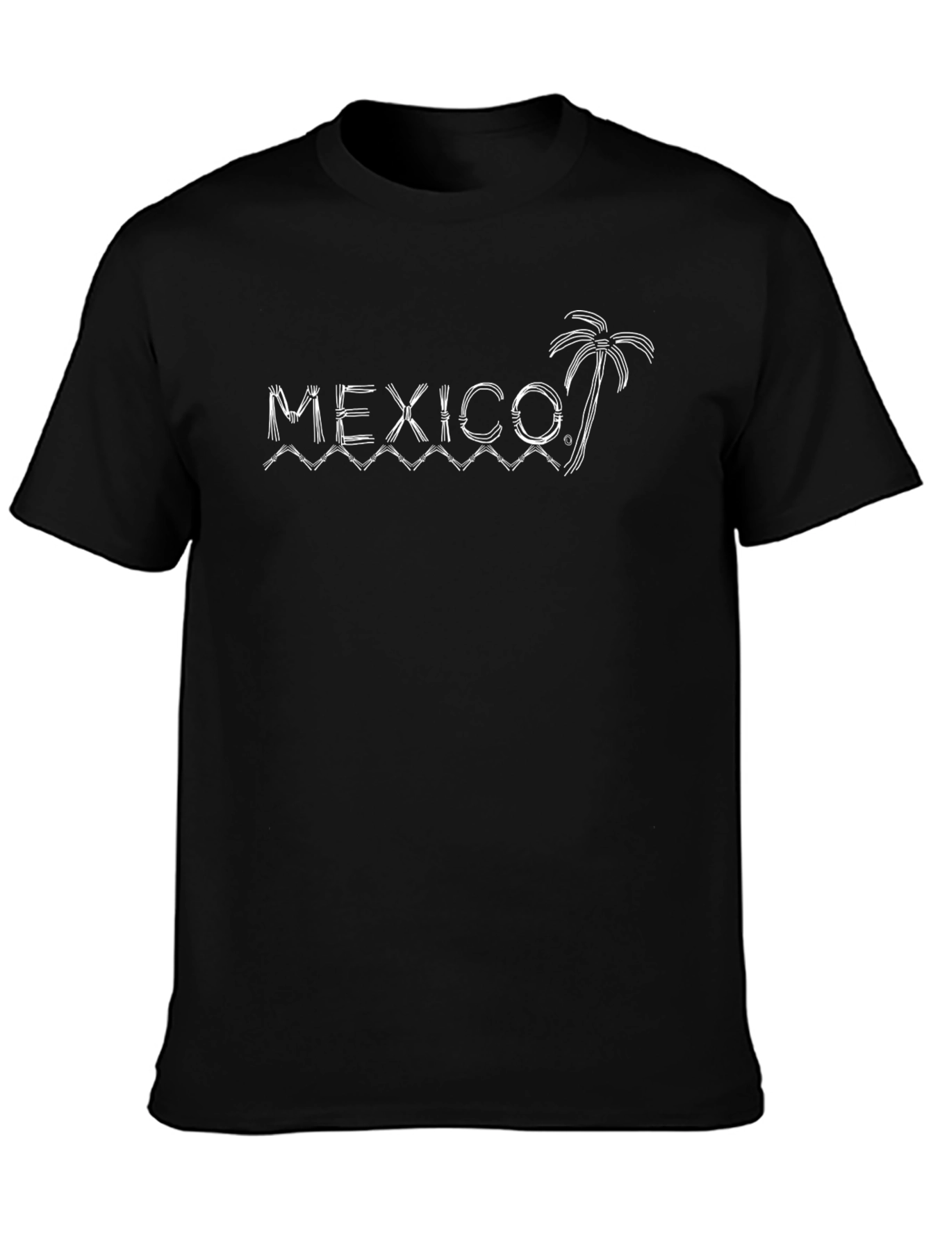 Mexico Palm Tree Black T-Shirt