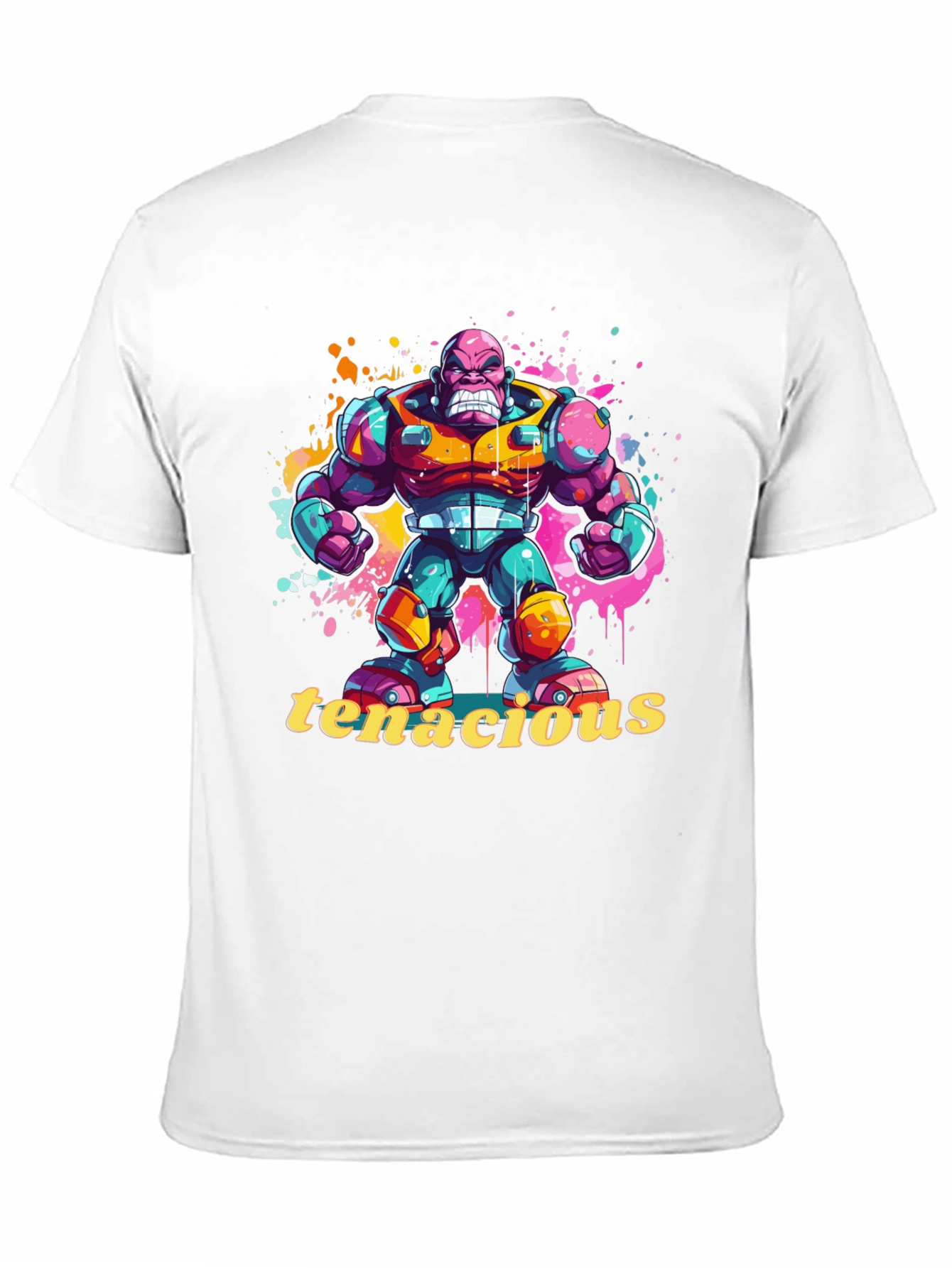 Tenacious Cartoon Character Black T-Shirt