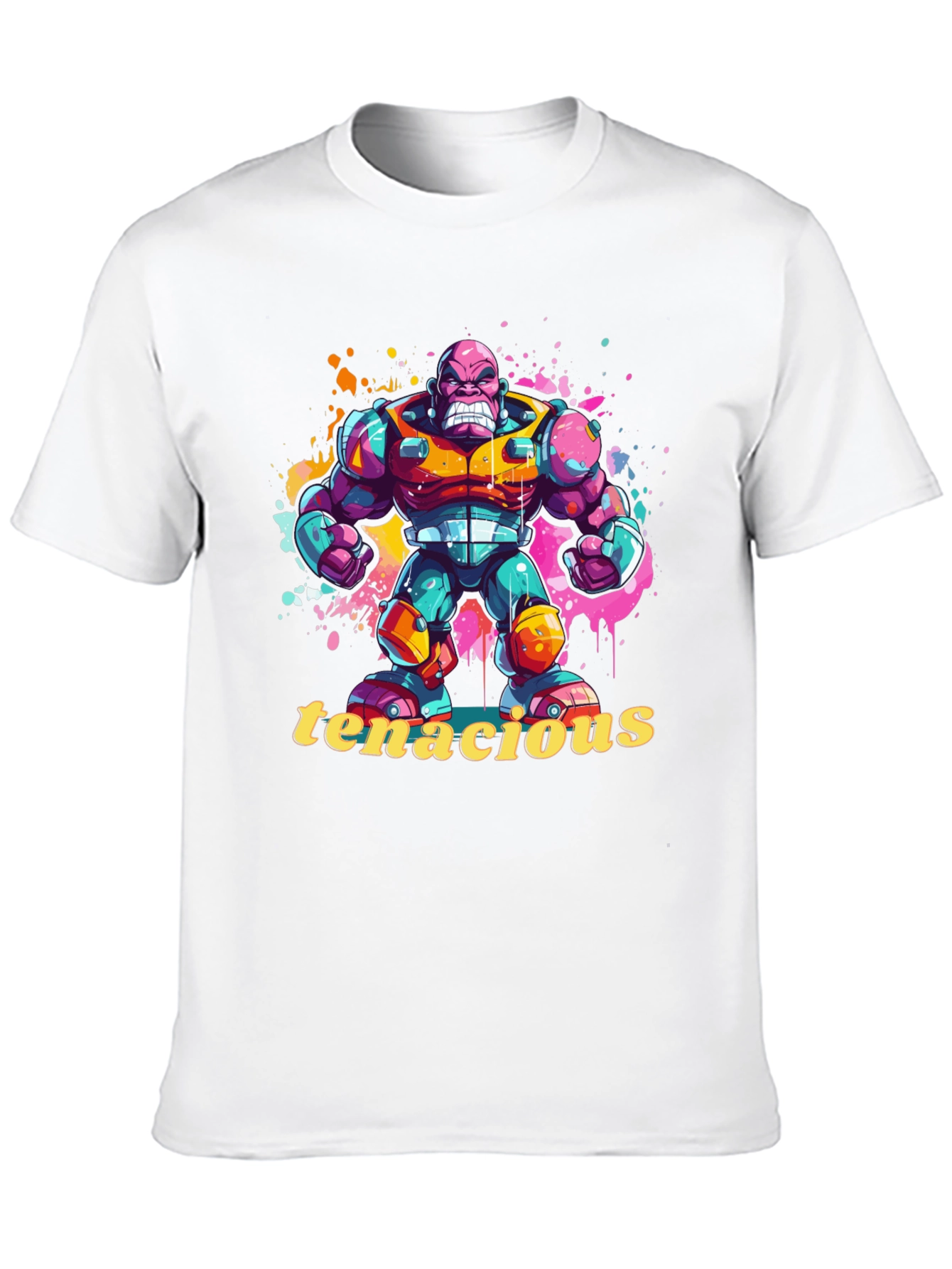 Tenacious Cartoon Character Black T-Shirt