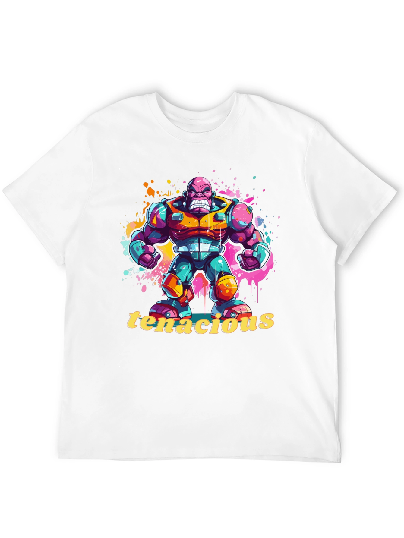 Tenacious Cartoon Character Black T-Shirt