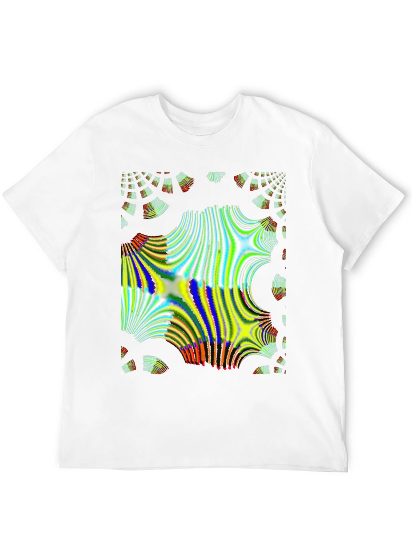 Abstract Fractal Design Black T-Shirt