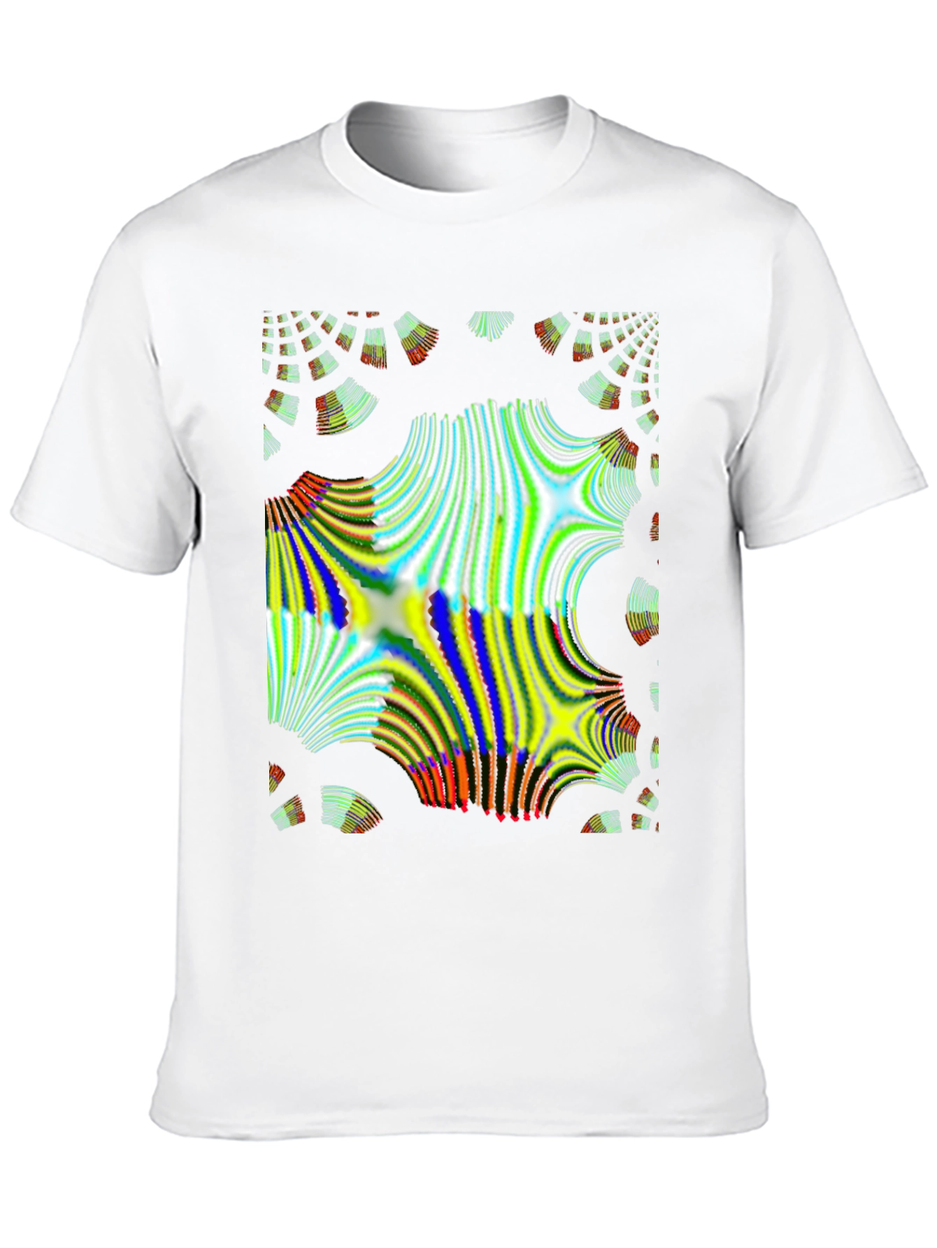 Abstract Fractal Design Black T-Shirt