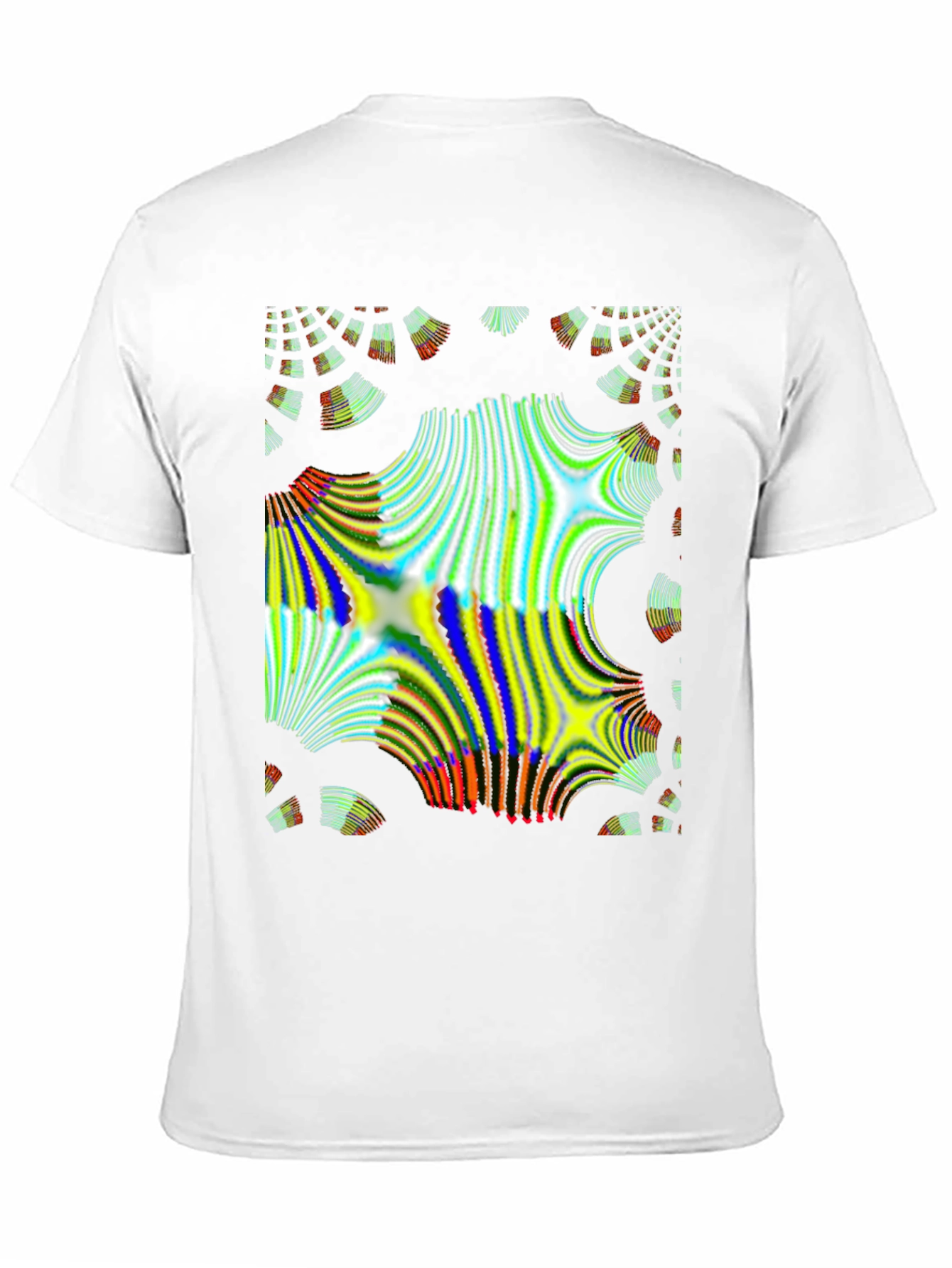 Abstract Fractal Design Black T-Shirt