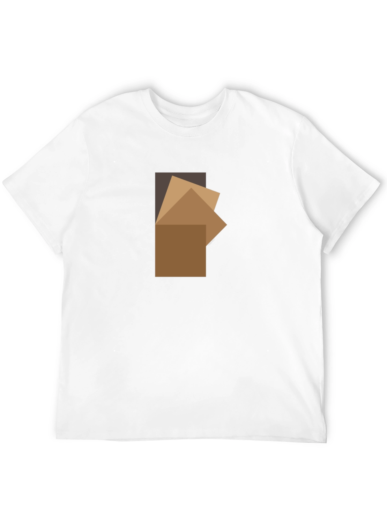Abstract Squares Graphic Black T-Shirt