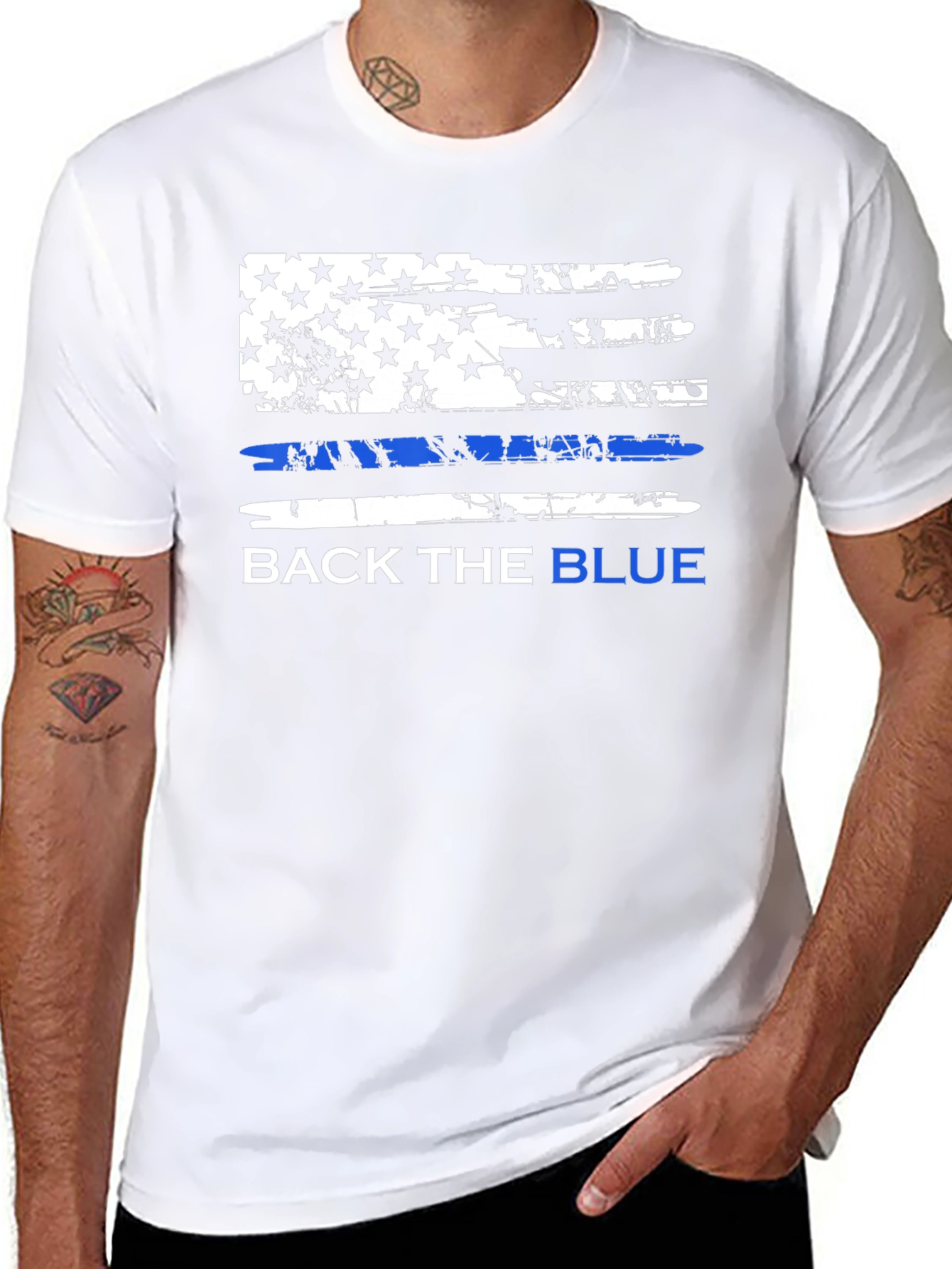 Back the Blue Graphic T-Shirt