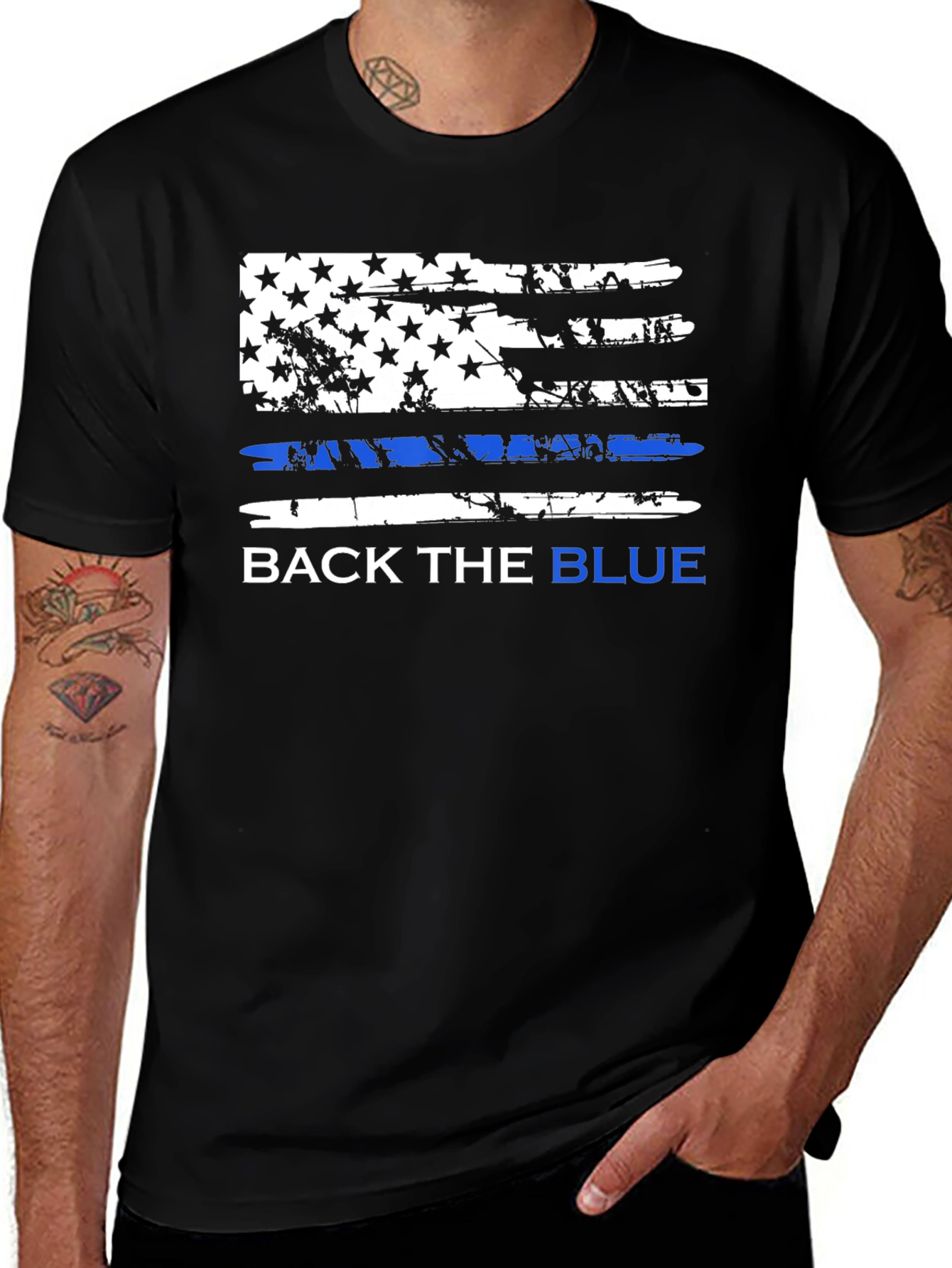 Back the Blue Graphic T-Shirt