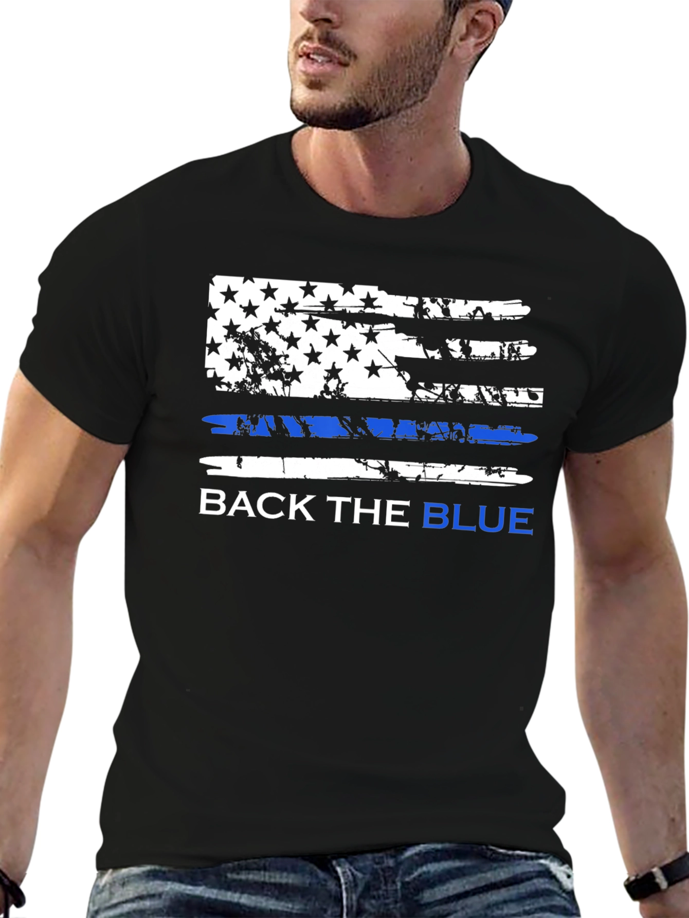 Back the Blue Graphic T-Shirt