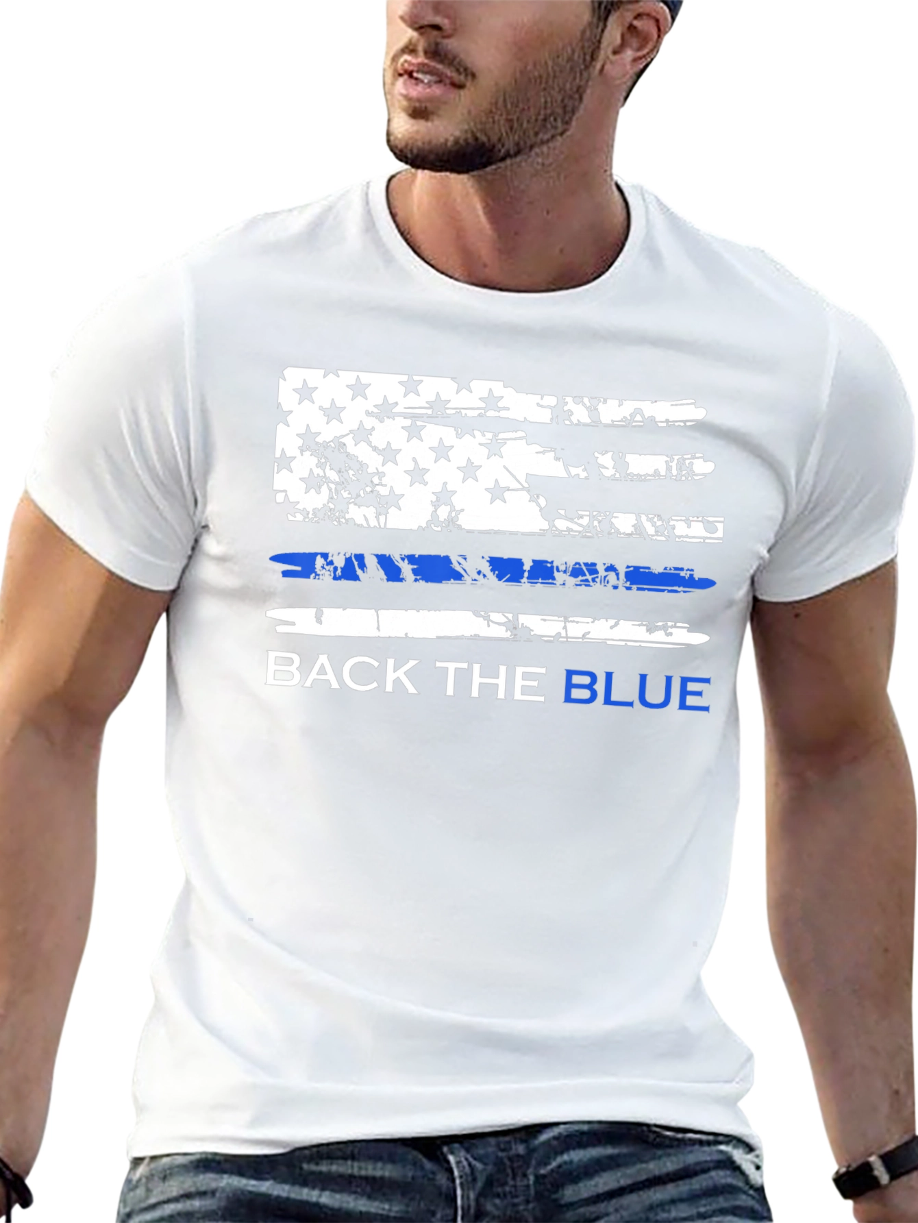 Back the Blue Graphic T-Shirt