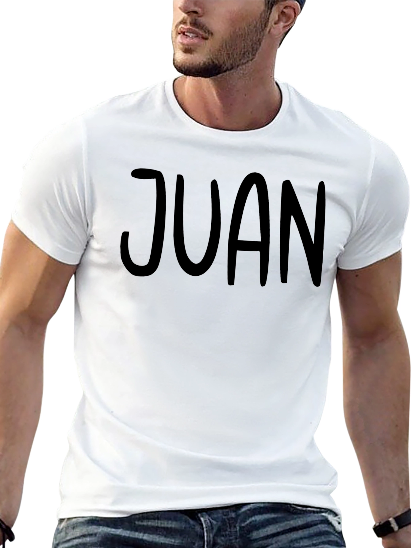 Custom Name Black T-Shirt - Personalized Text Tee