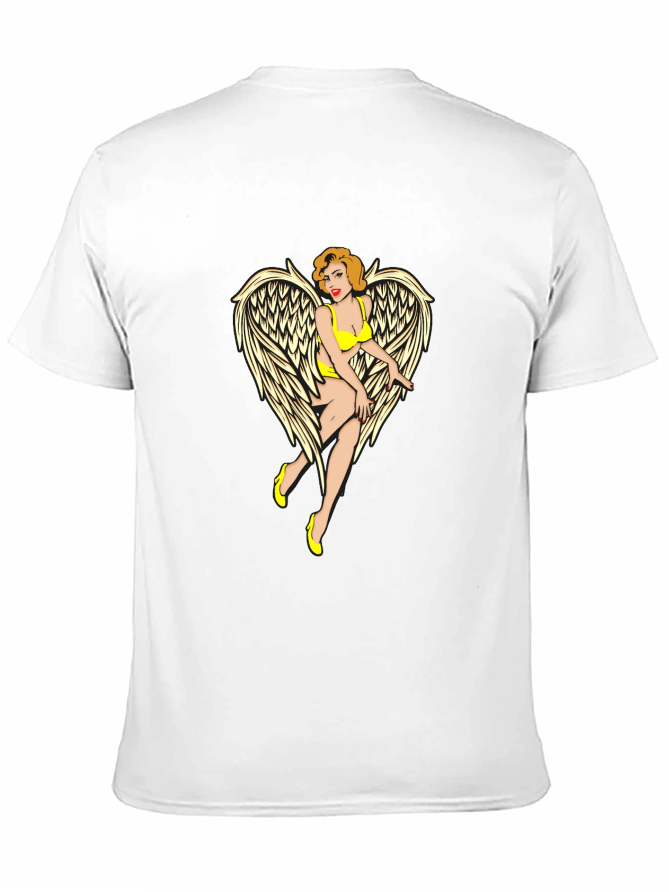Angel Pin-Up Graphic Tee - Black