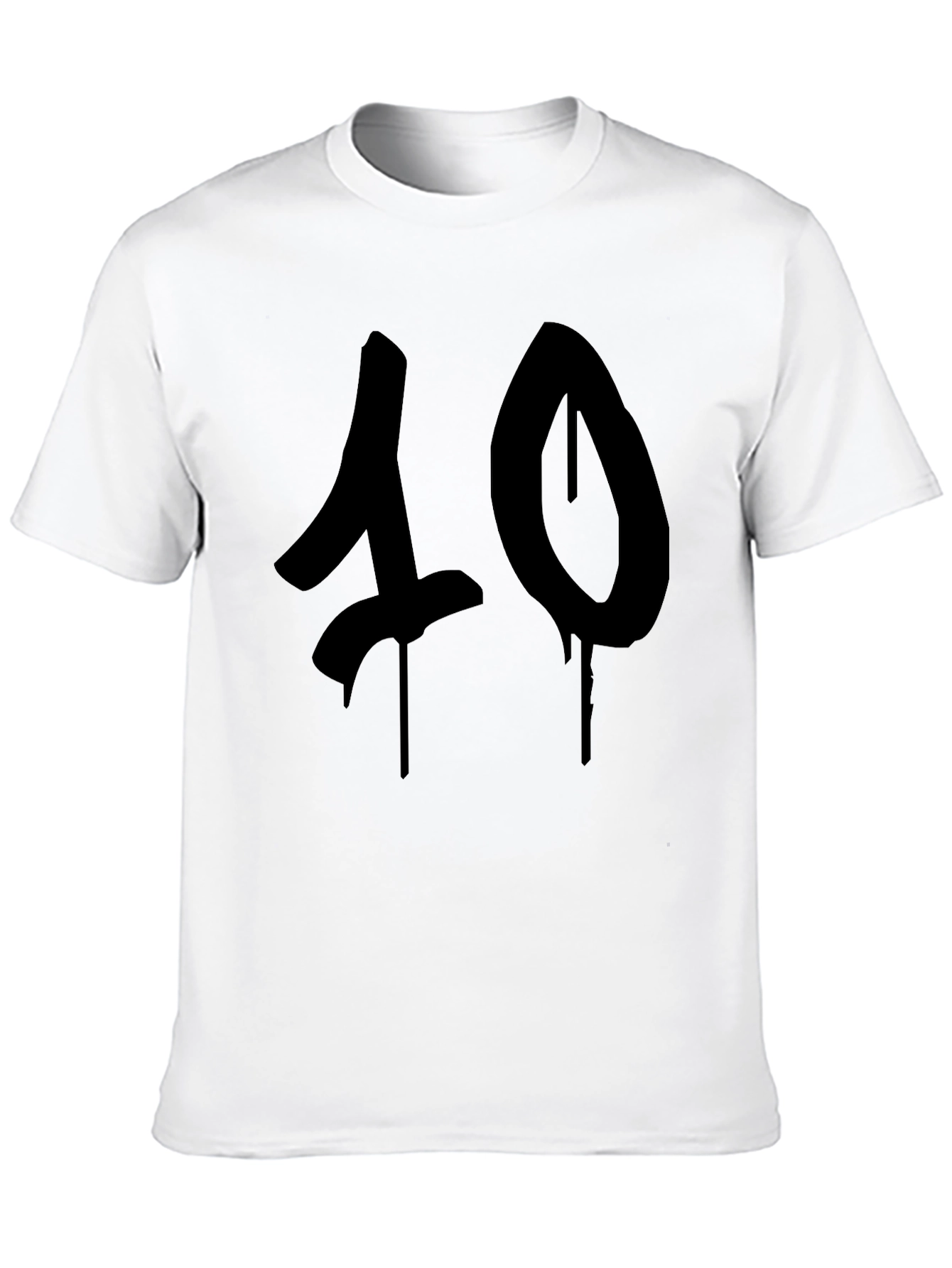 Mens Black 40 Graphic T-Shirt