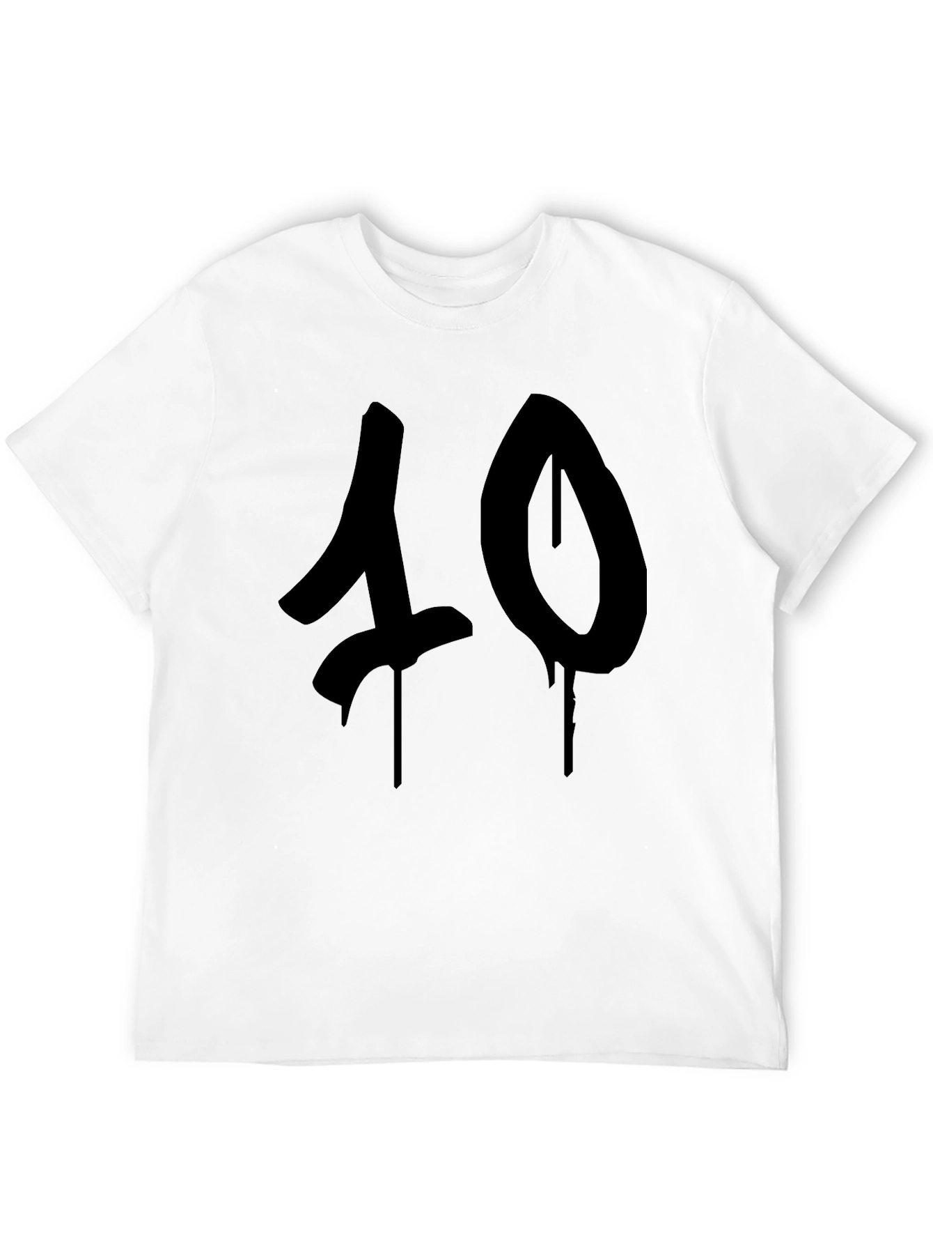 Mens Black 40 Graphic T-Shirt
