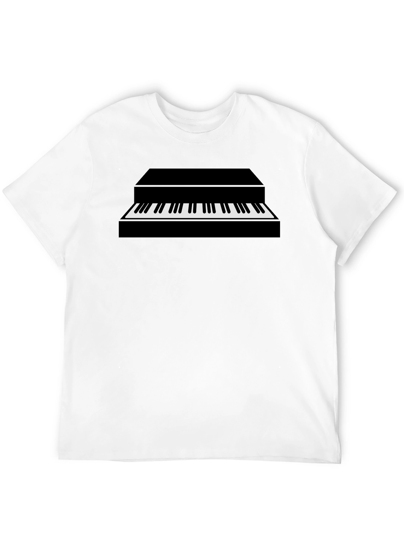 Piano Graphic Black Tee - Music Lovers Gift