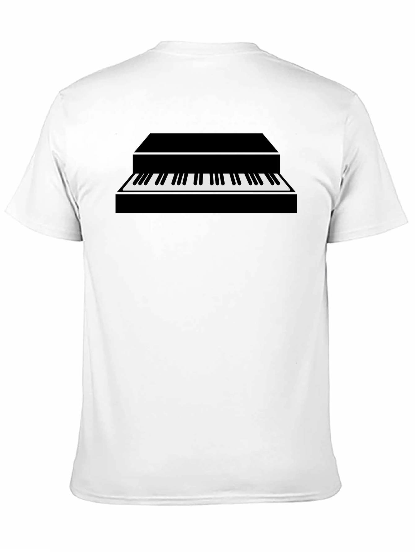 Piano Graphic Black Tee - Music Lovers Gift