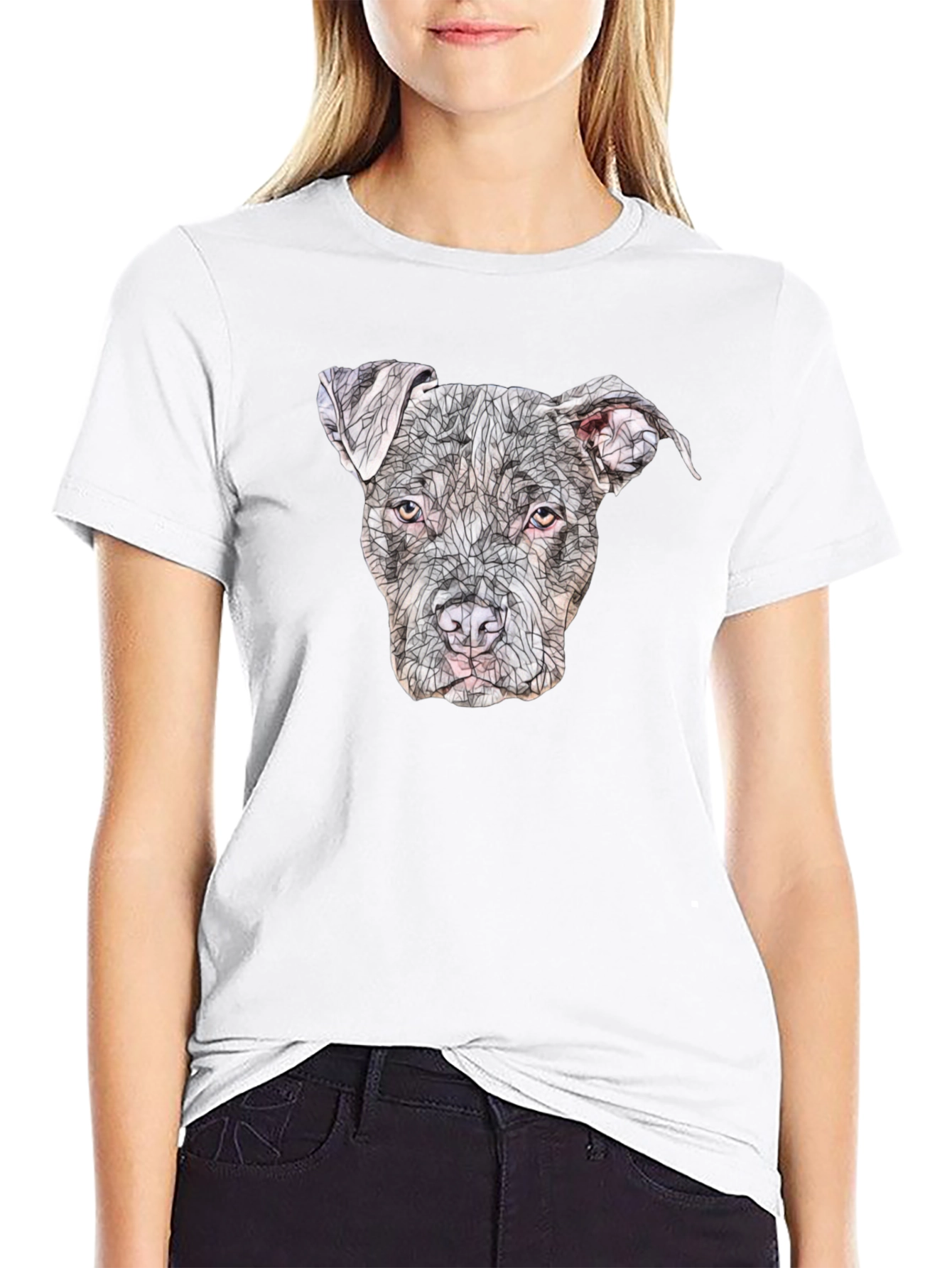 Pitbull Dog Graphic T-Shirt - Unisex Black Tee