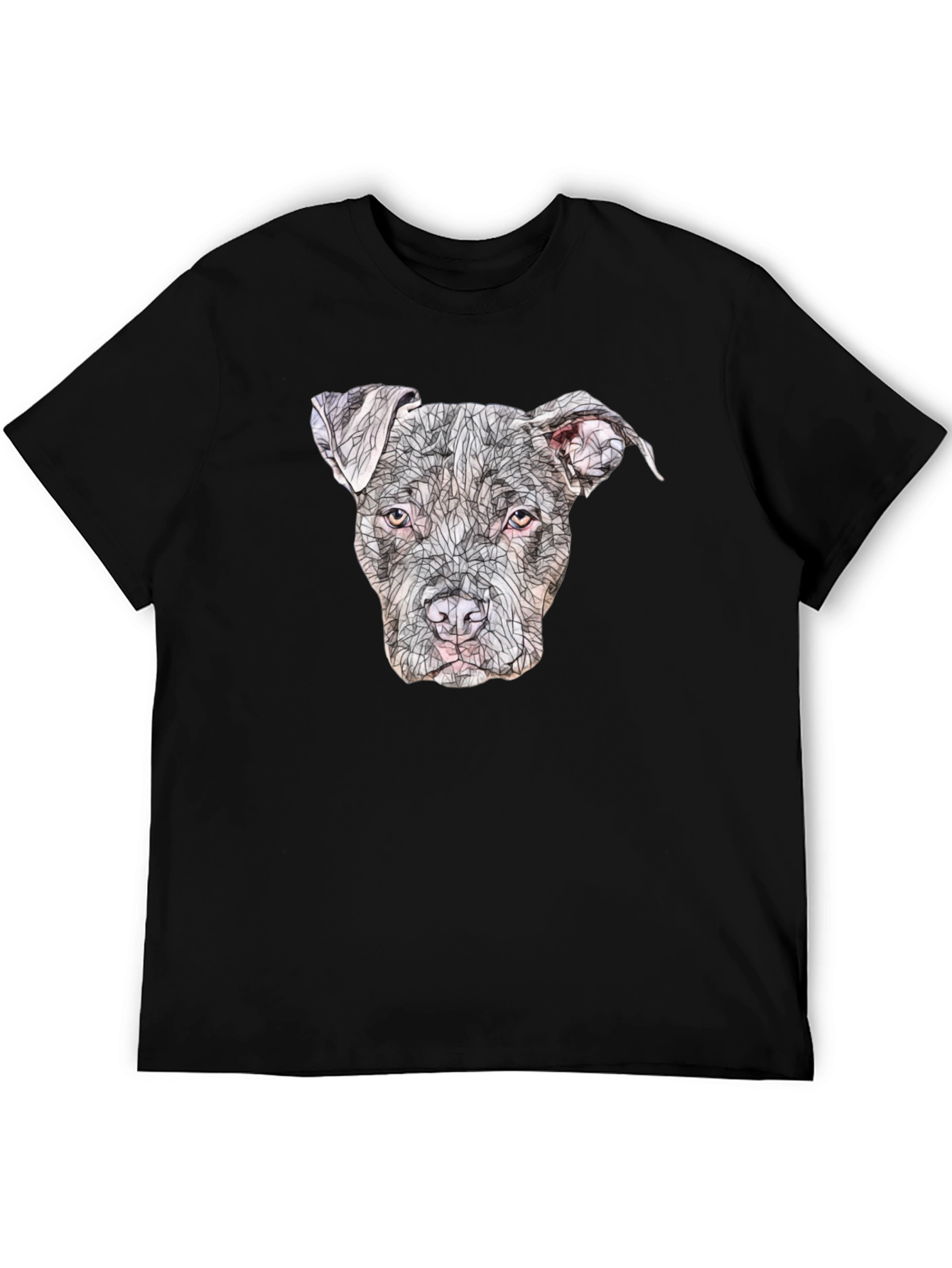 Pitbull Dog Graphic T-Shirt - Unisex Black Tee