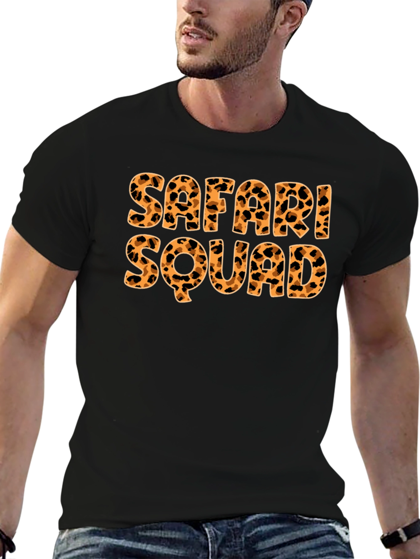 Safari Squad Tee - Leopard Print Graphic T-Shirt