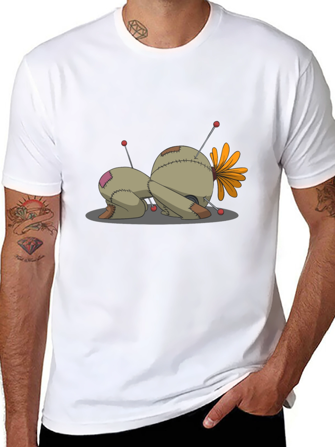 Voodoo Doll Graphic Tee - Unisex Black T-Shirt