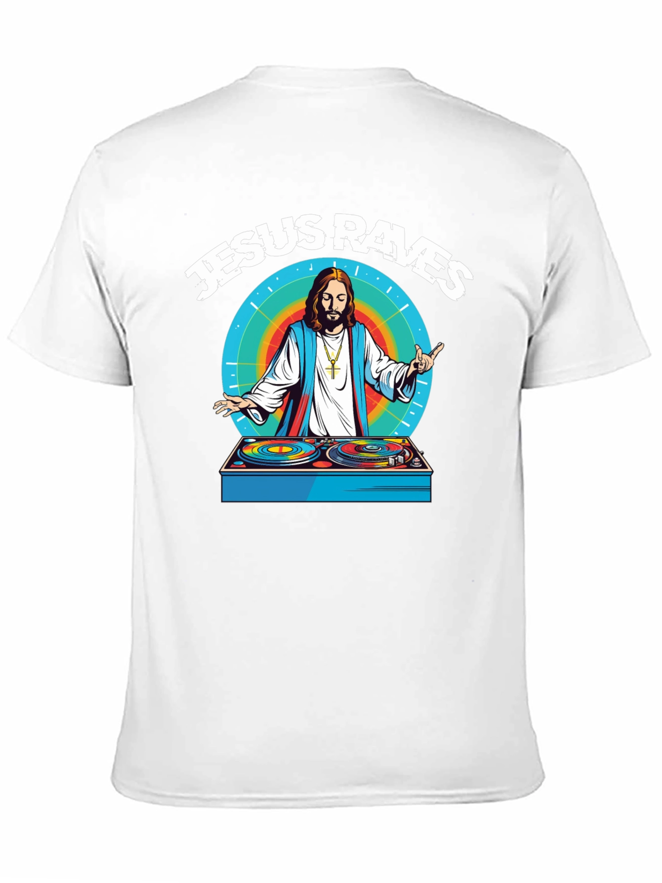 Jesus Raves Graphic T-Shirt - Black