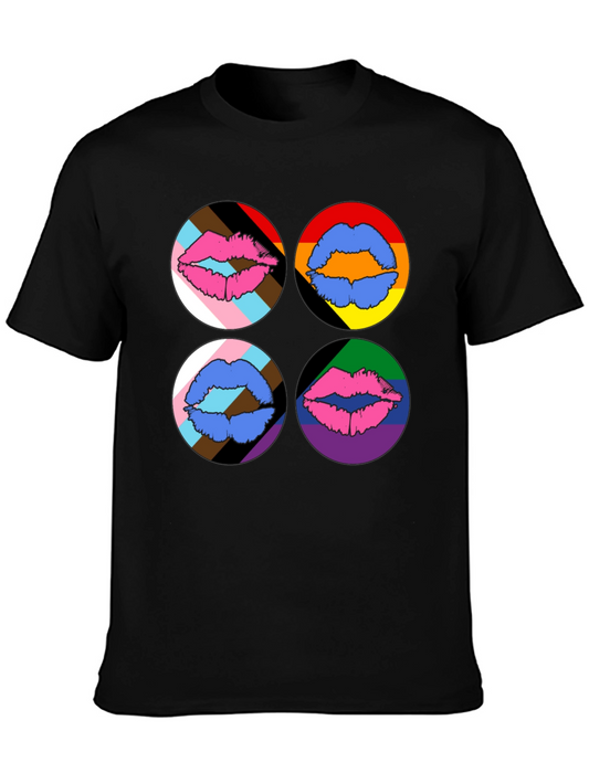 Pride Lips Graphic Tee - Black