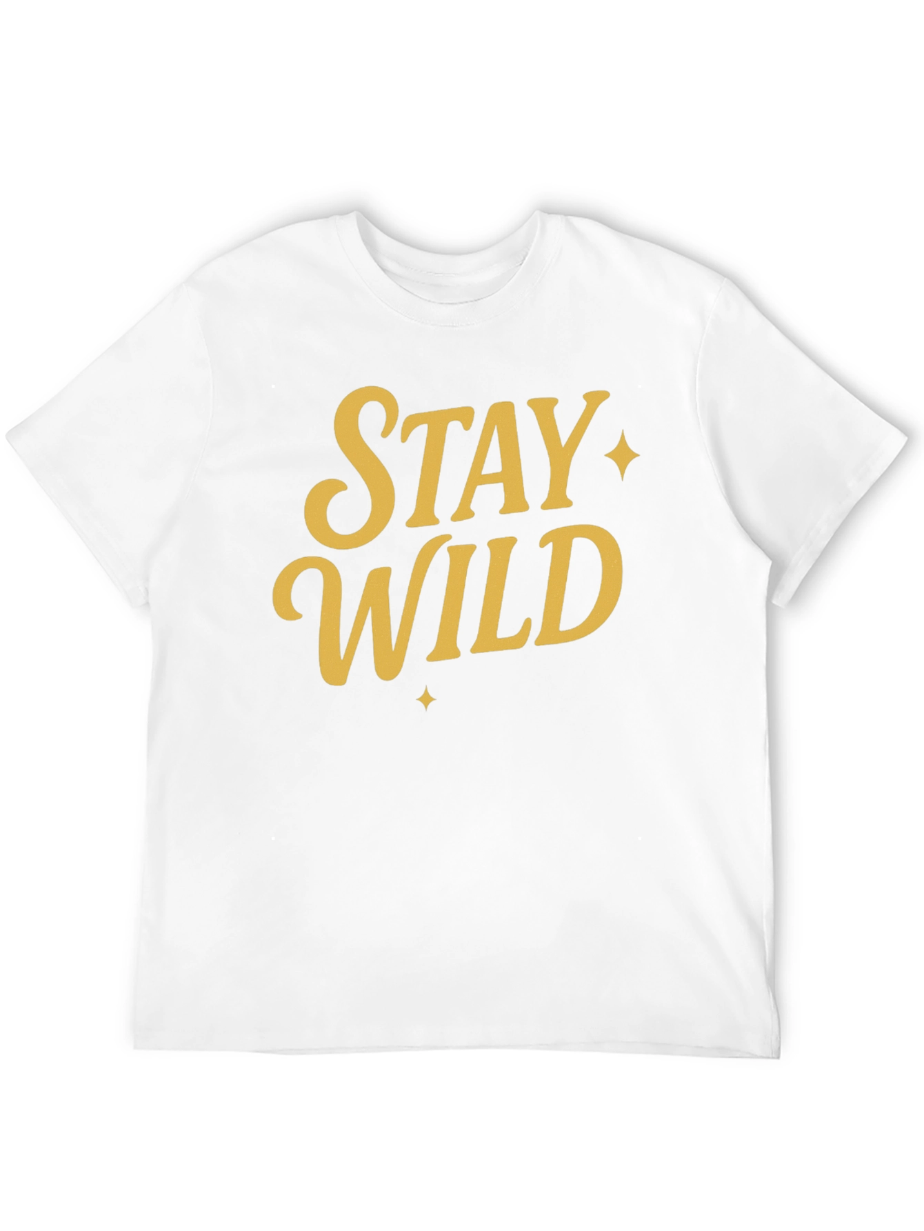 Stay Wild Graphic Tee - Black Cotton Shirt