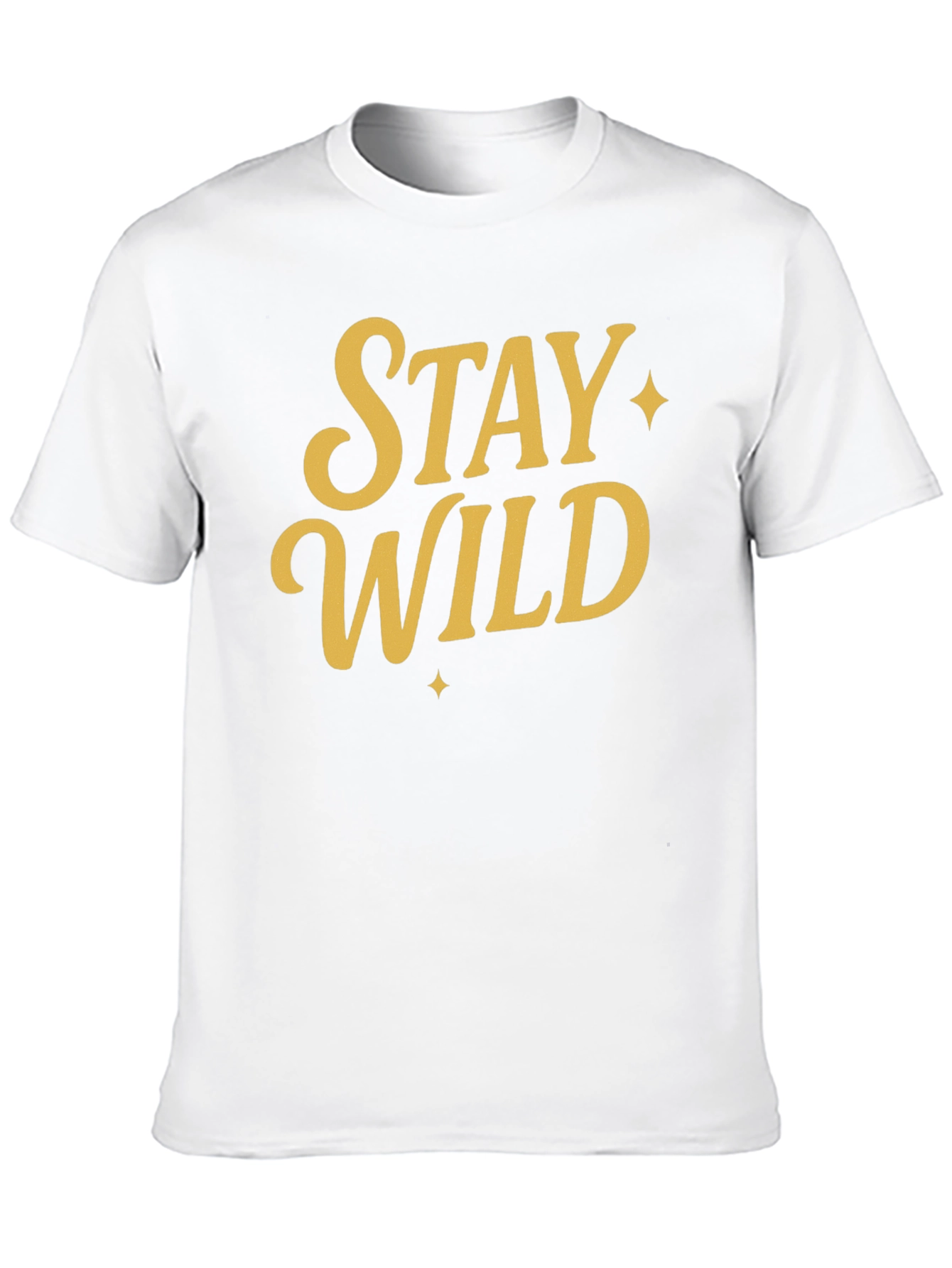 Stay Wild Graphic Tee - Black Cotton Shirt