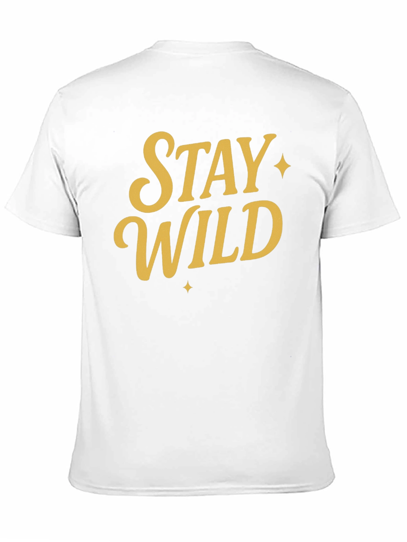 Stay Wild Graphic Tee - Black Cotton Shirt