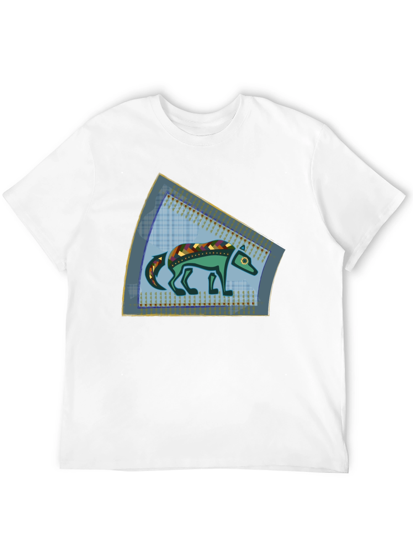 Stylized Wolf Graphic T-Shirt - Unique Design