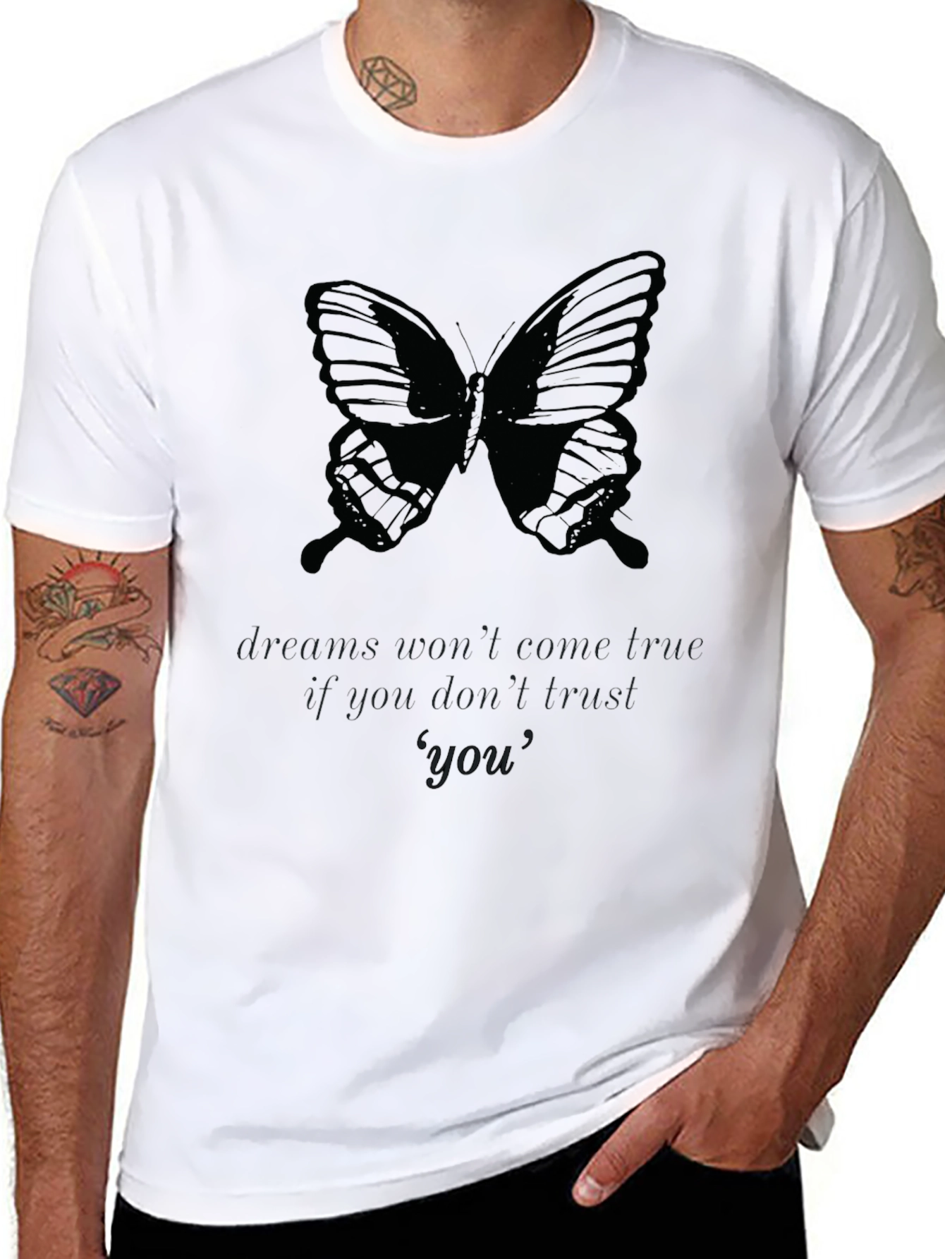 Butterfly Dreams Black T-Shirt