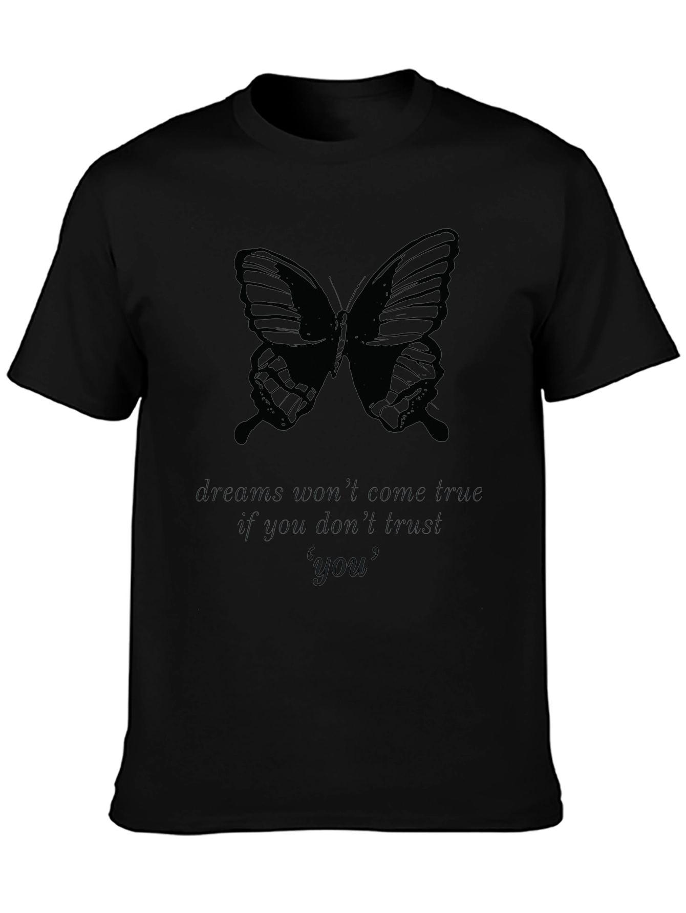 Butterfly Dreams Black T-Shirt
