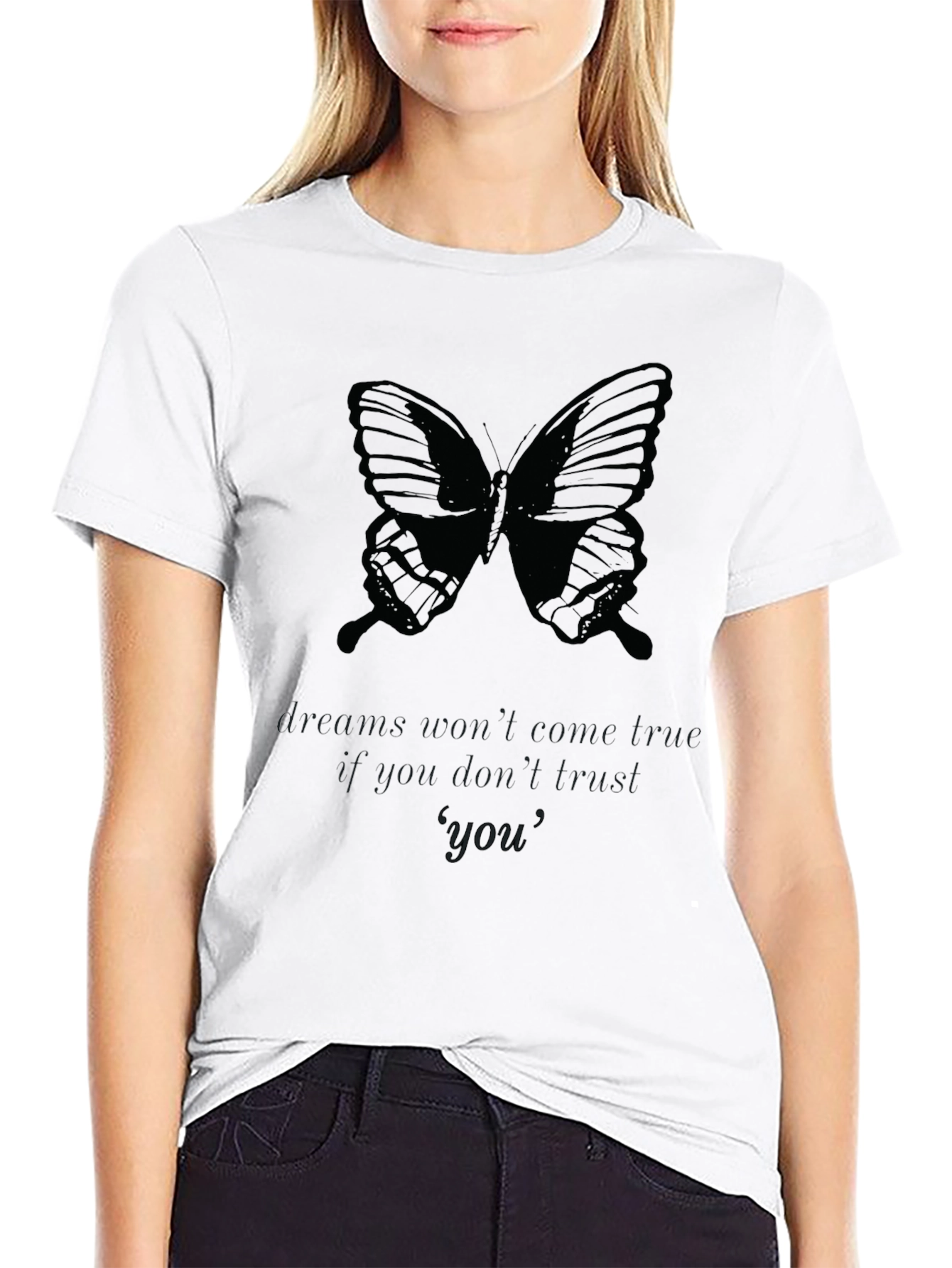 Butterfly Dreams Black T-Shirt