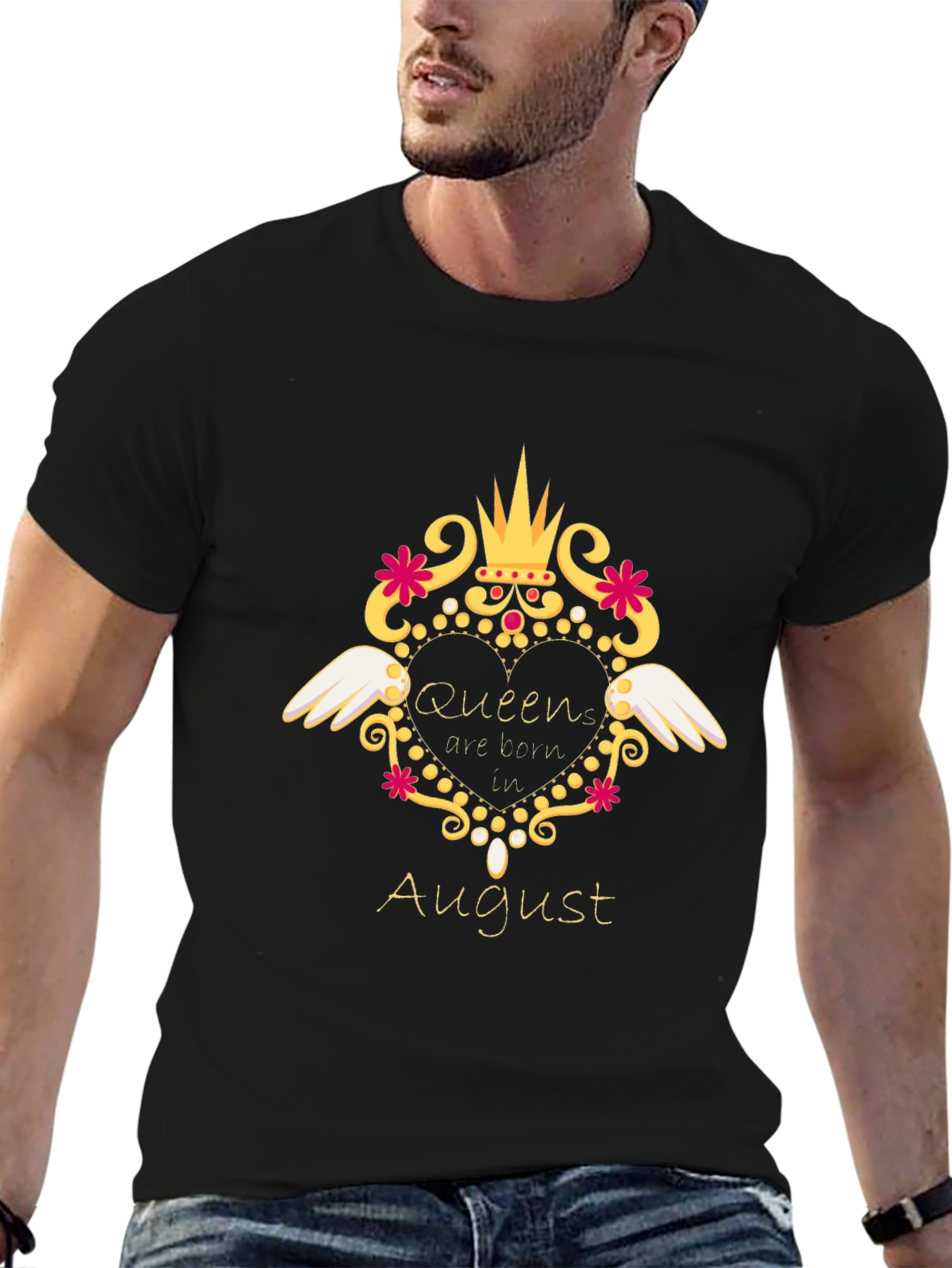Queen Born in August T-Shirt - Birthday Gift