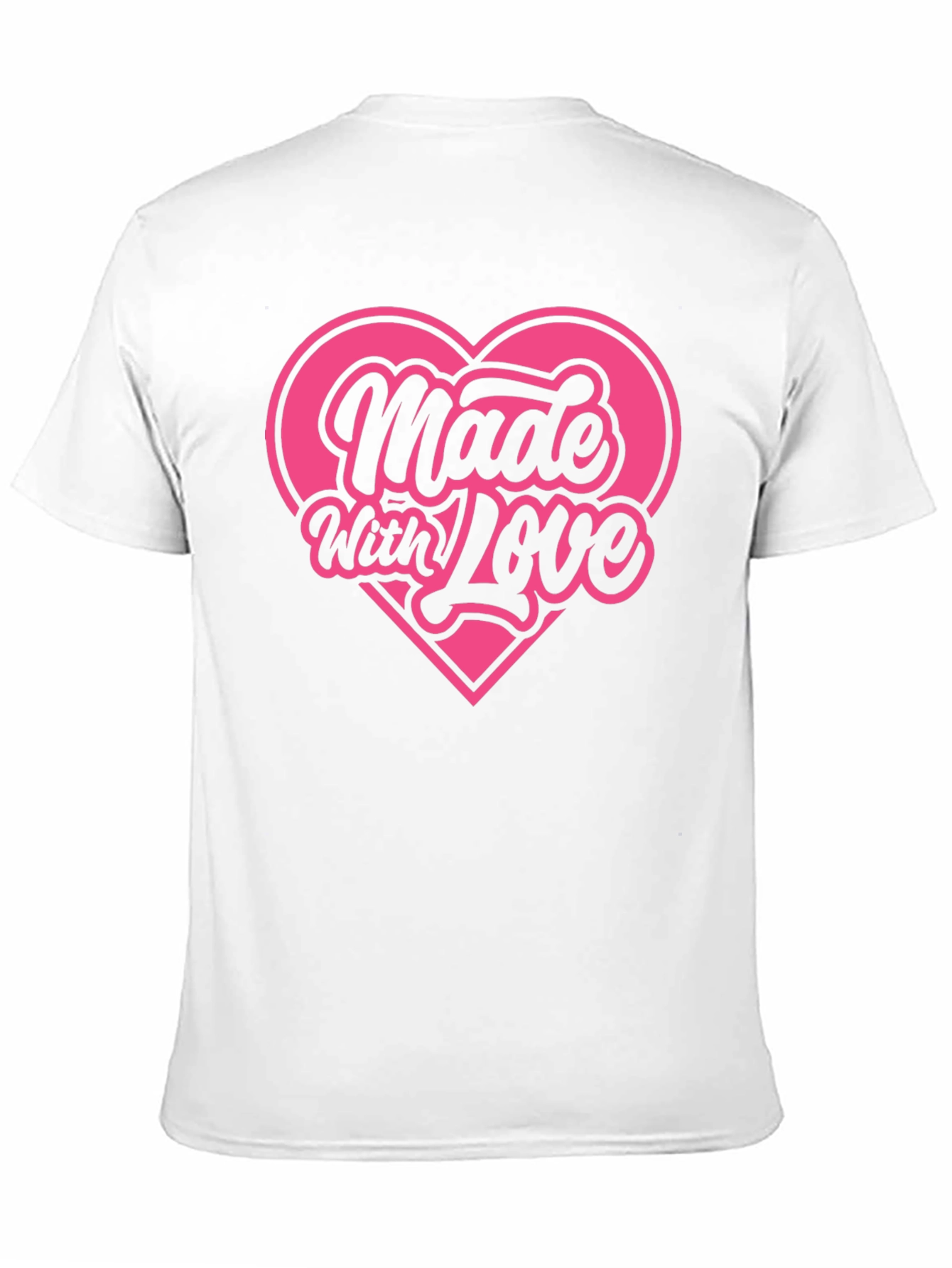 Made With Love Graphic Tee Pink Heart Shirt
