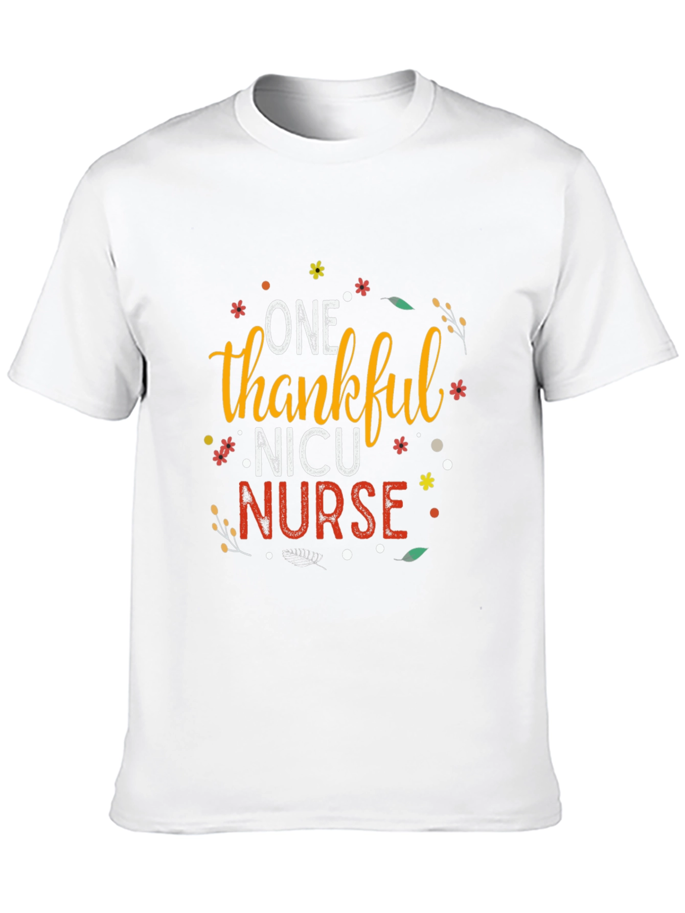 One Thankful NICU Nurse Black T-Shirt