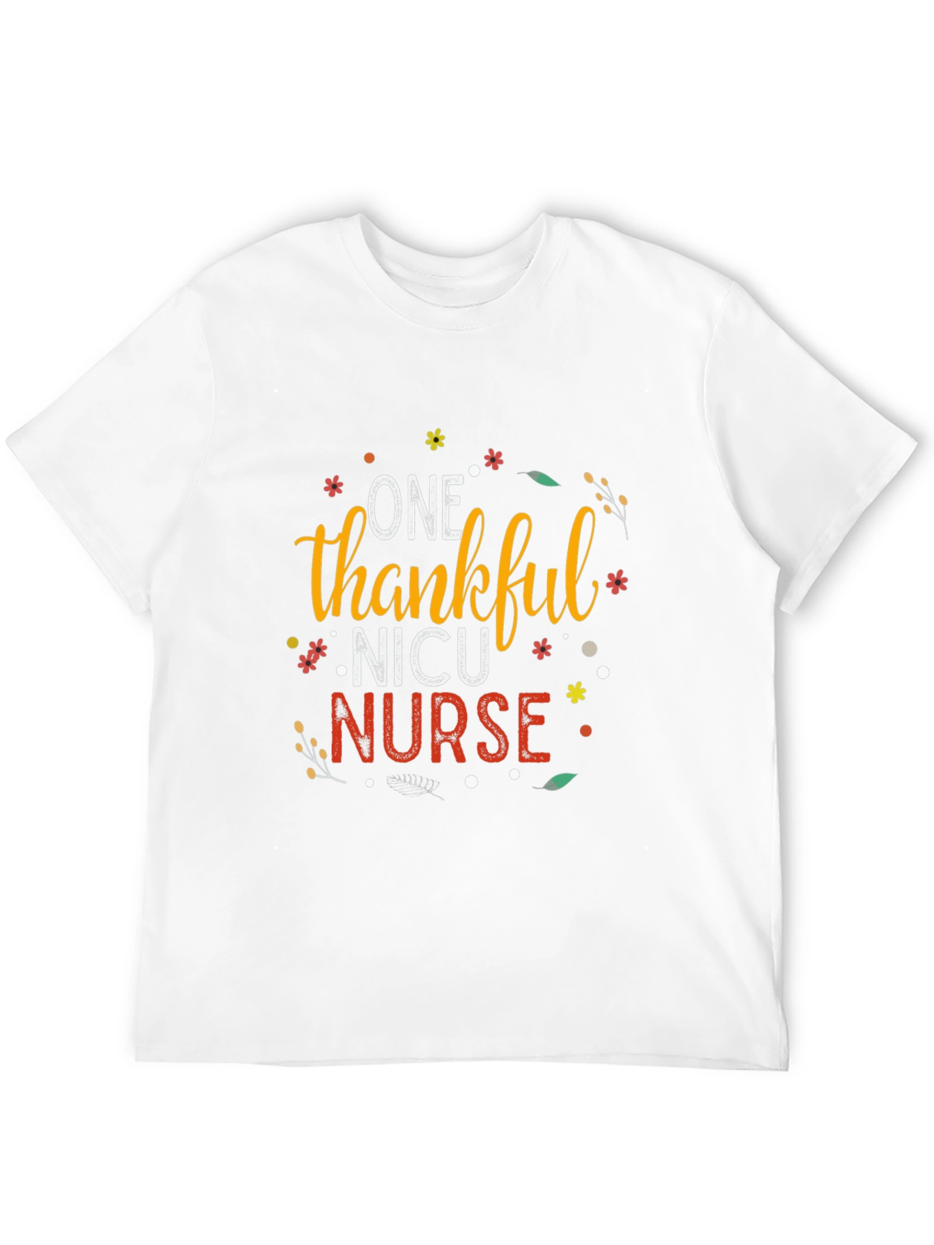 One Thankful NICU Nurse Black T-Shirt