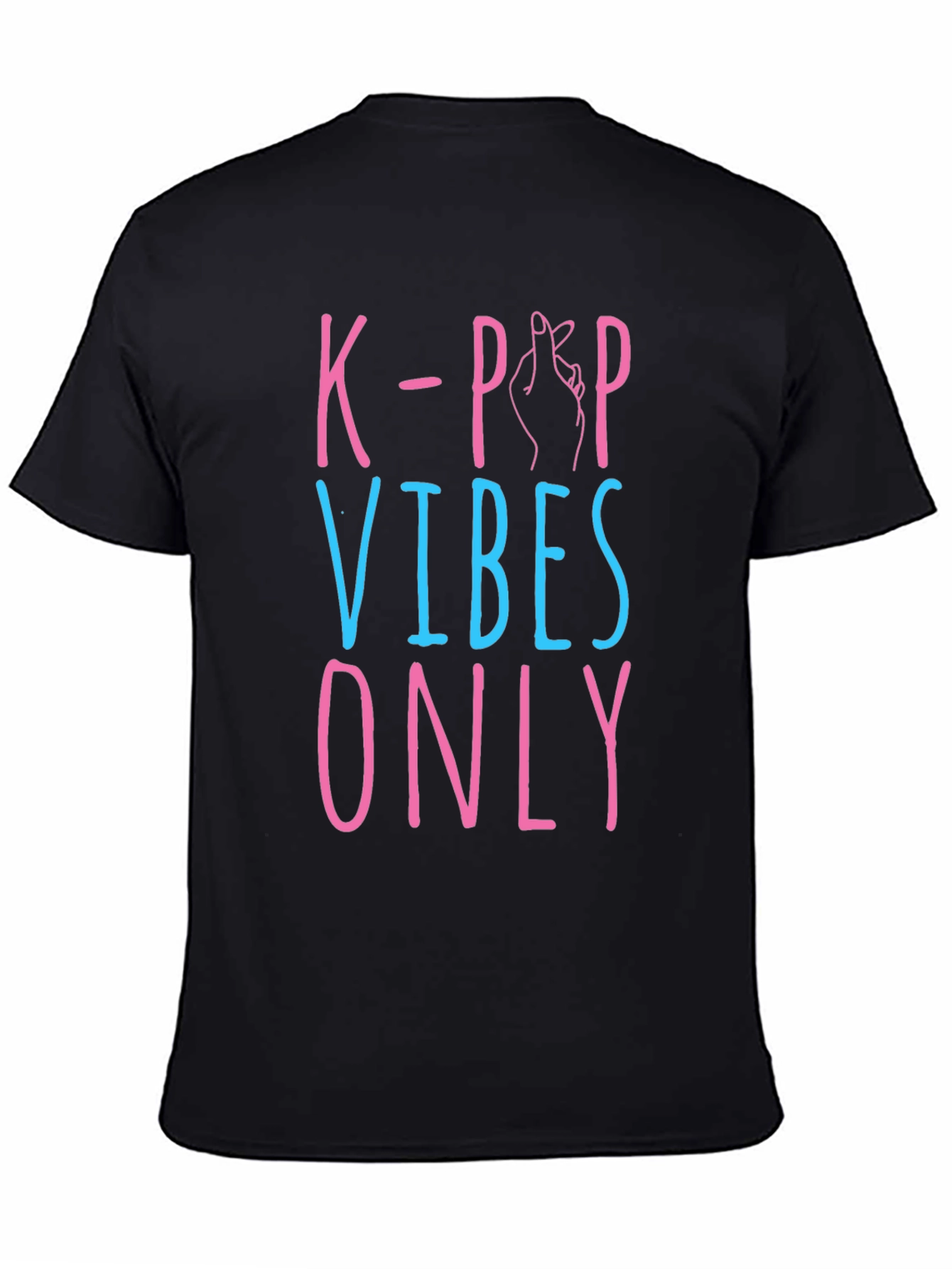 K-Pop Vibes Only Graphic Tee - Black