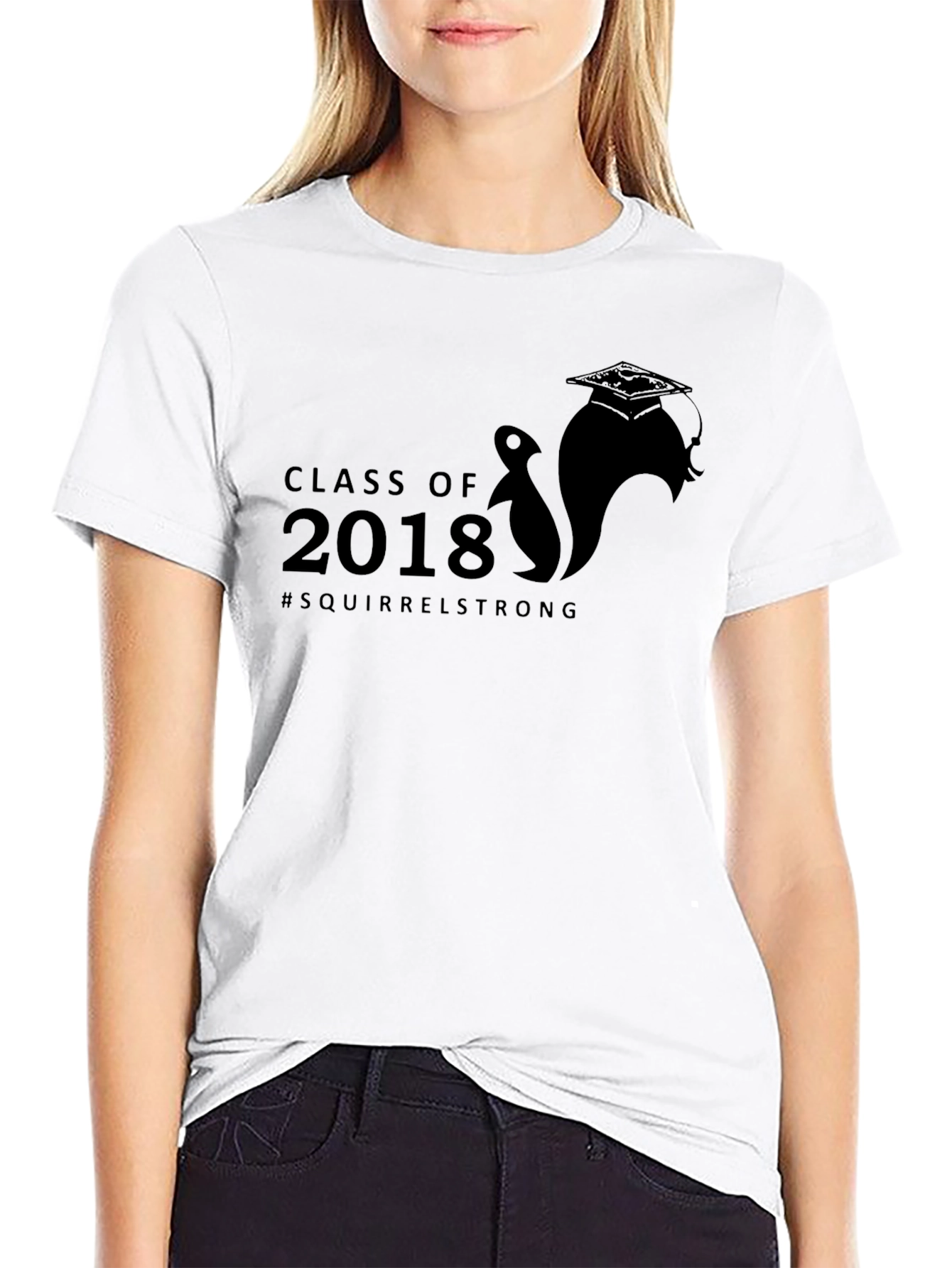 Class of 2018 Squirrel Strong Black T-Shirt