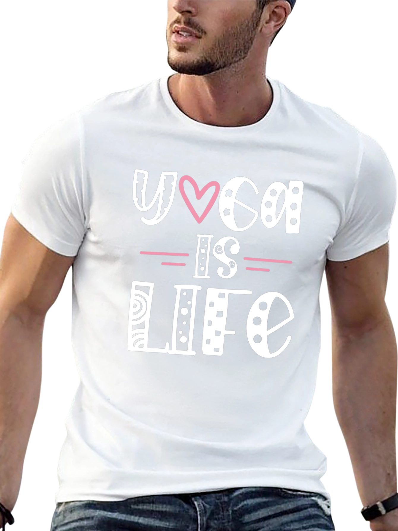 Yoga is Life Graphic Tee - Black